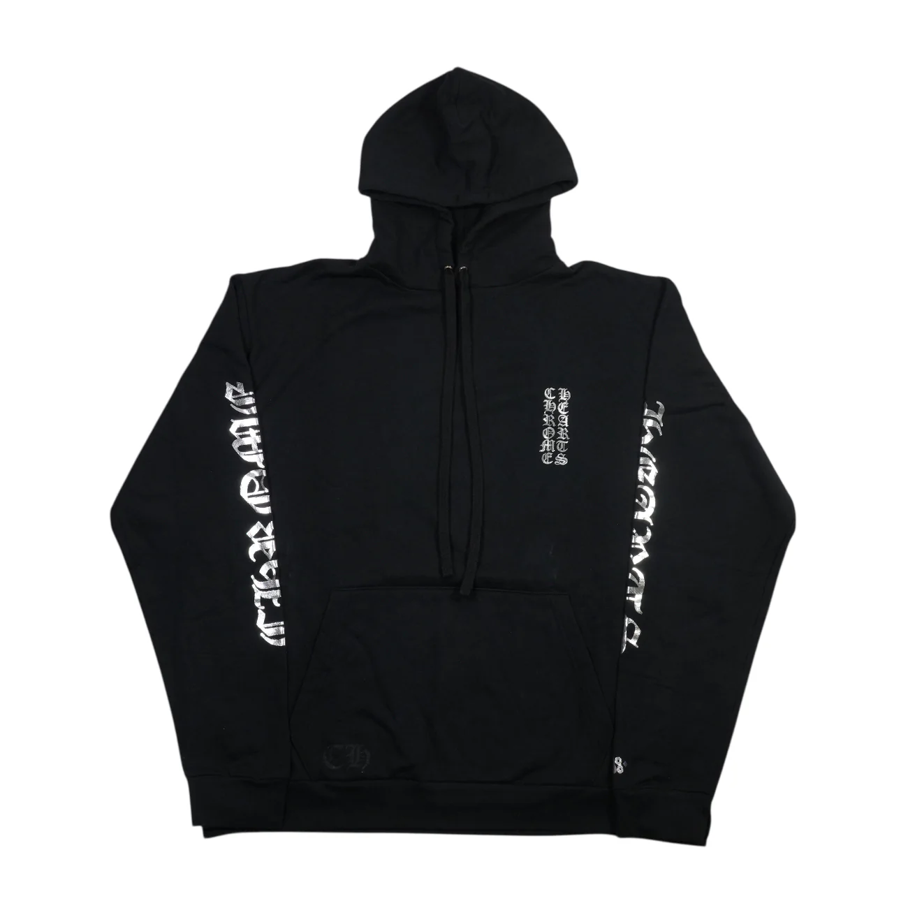 1988オンライン限定袖ロゴプリント 【パーカー】【ブラック×シルバー】【新品】 SIZE:XL