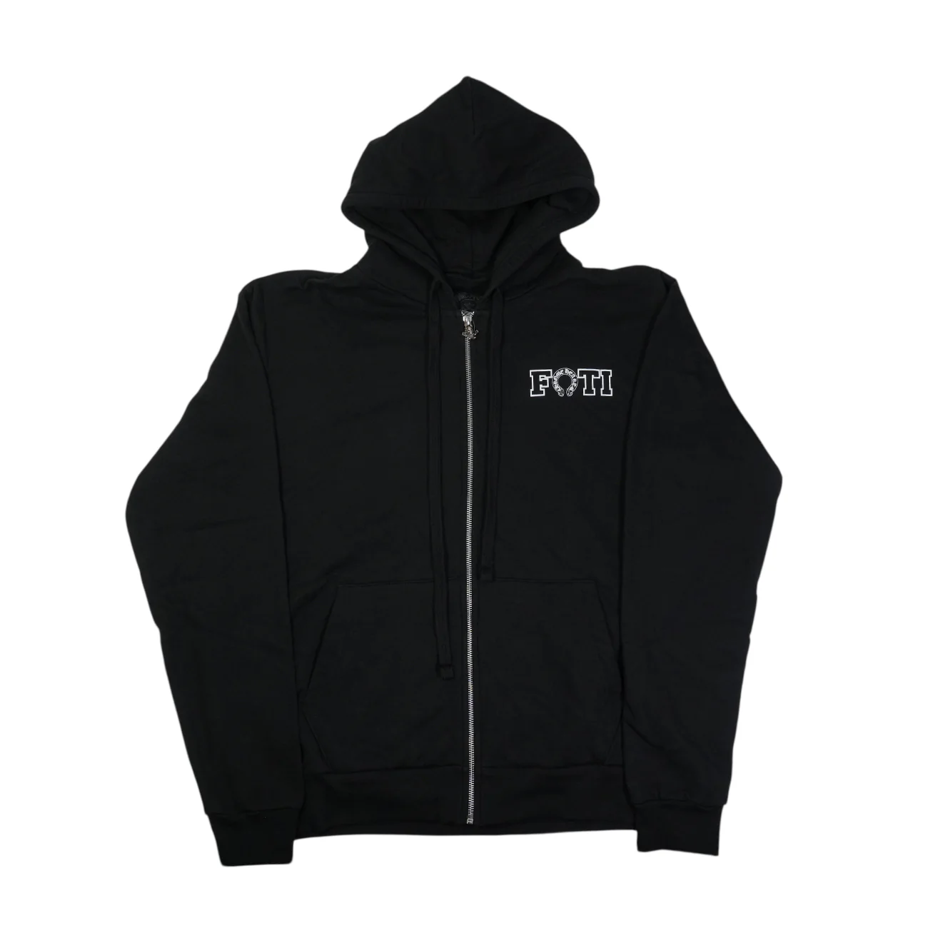 フォティバックプリント 【ジップパーカー】【ブラック】 SIZE:M