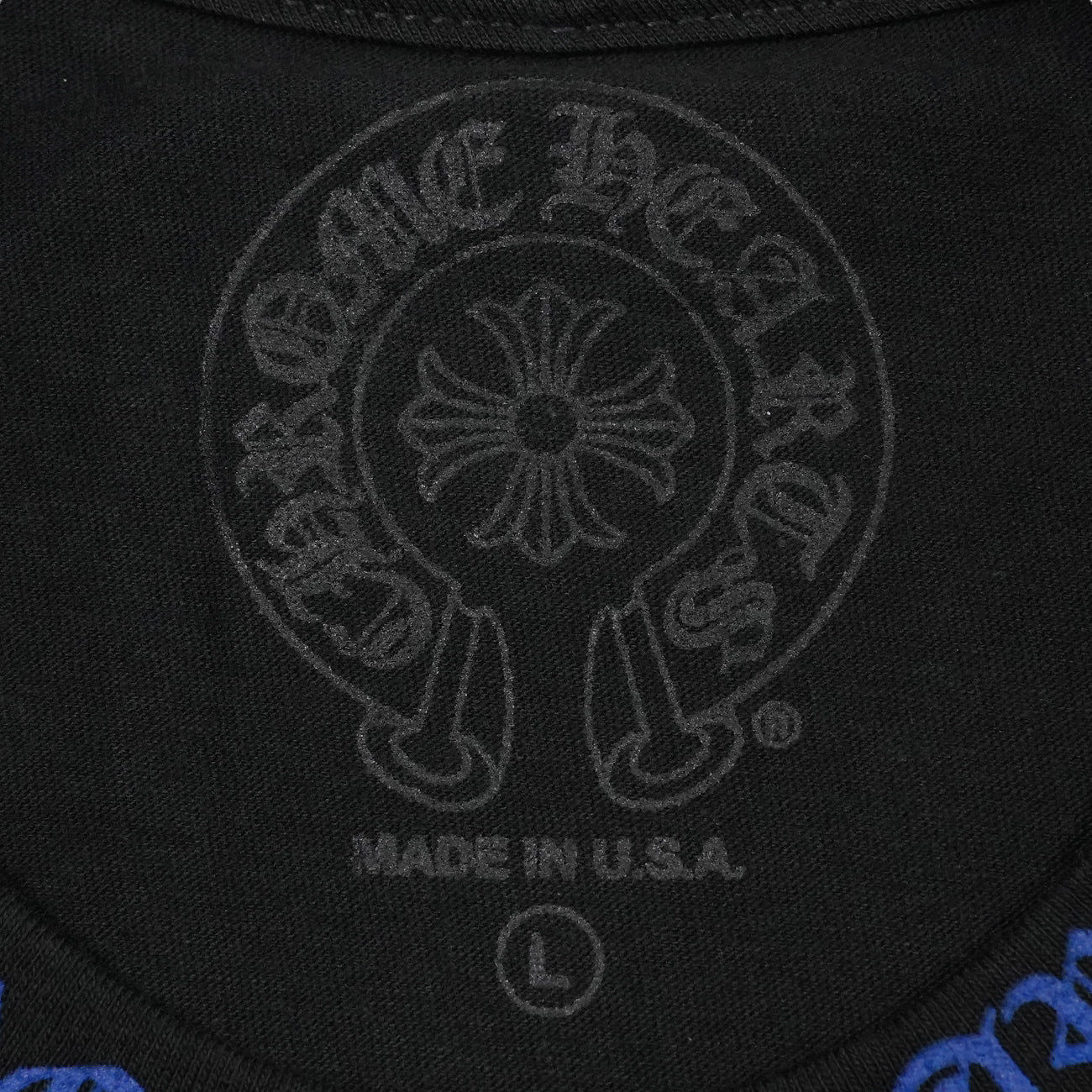 ネックロゴプリント 【Tシャツ】【ブラック×ブルー】【新品】 SIZE:L - Image 5