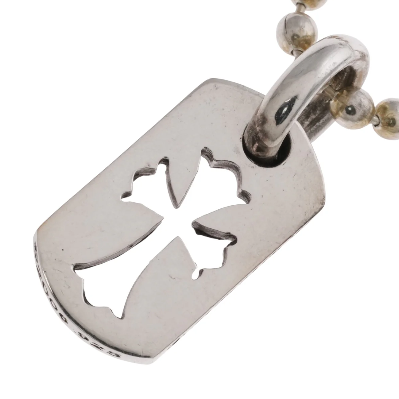 タイニーカットアウトクロス ドッグタグ TINY CO CROSS DOG TAG 【シルバーネックレストップ チャーム】	インボイス付き - Image 2