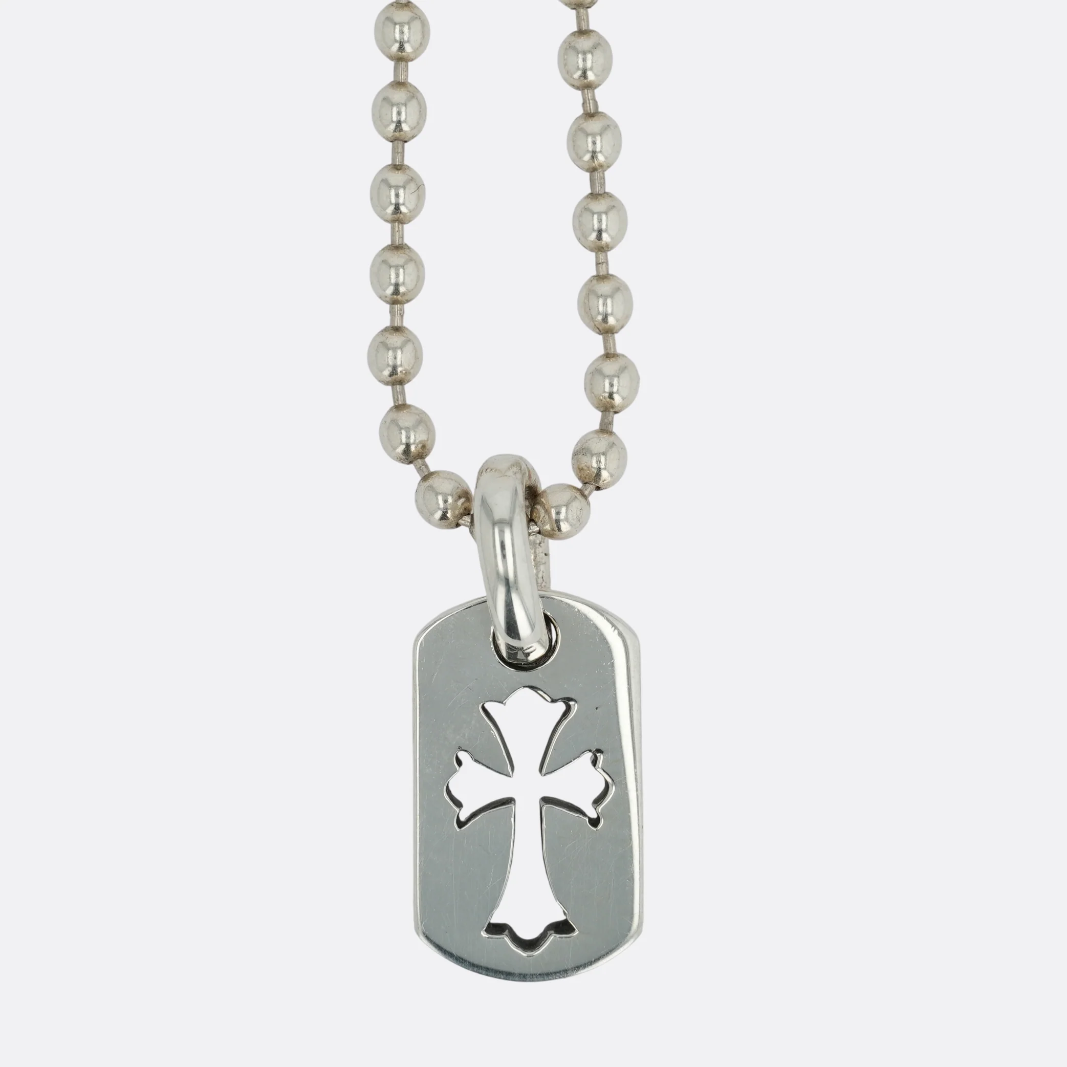 タイニーカットアウトクロス ドッグタグ TINY CO CROSS DOG TAG 【シルバーネックレストップ チャーム】インボイス付き