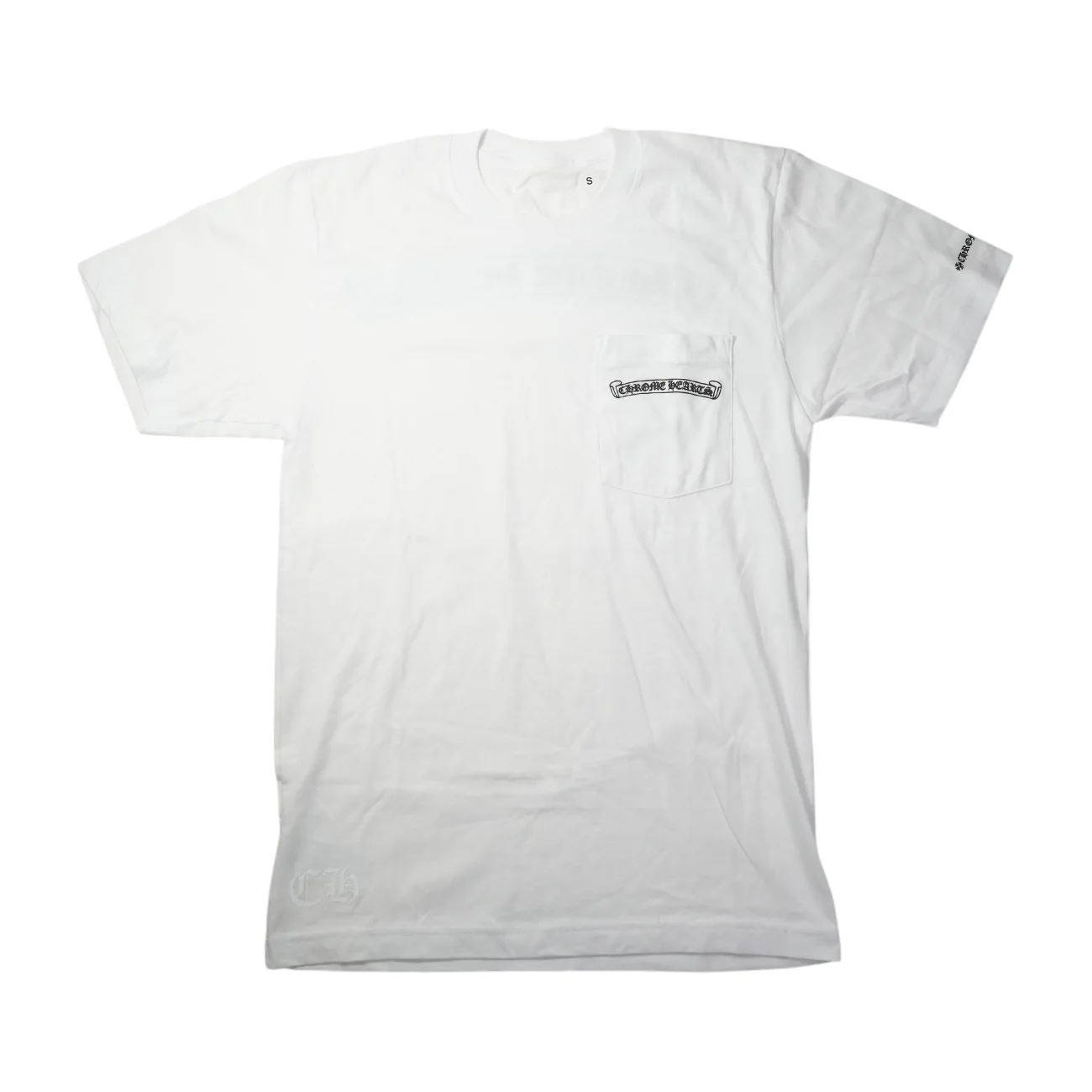 スクロールラベルバックプリント 【Tシャツ】【ホワイト】【新品】 SIZE:S