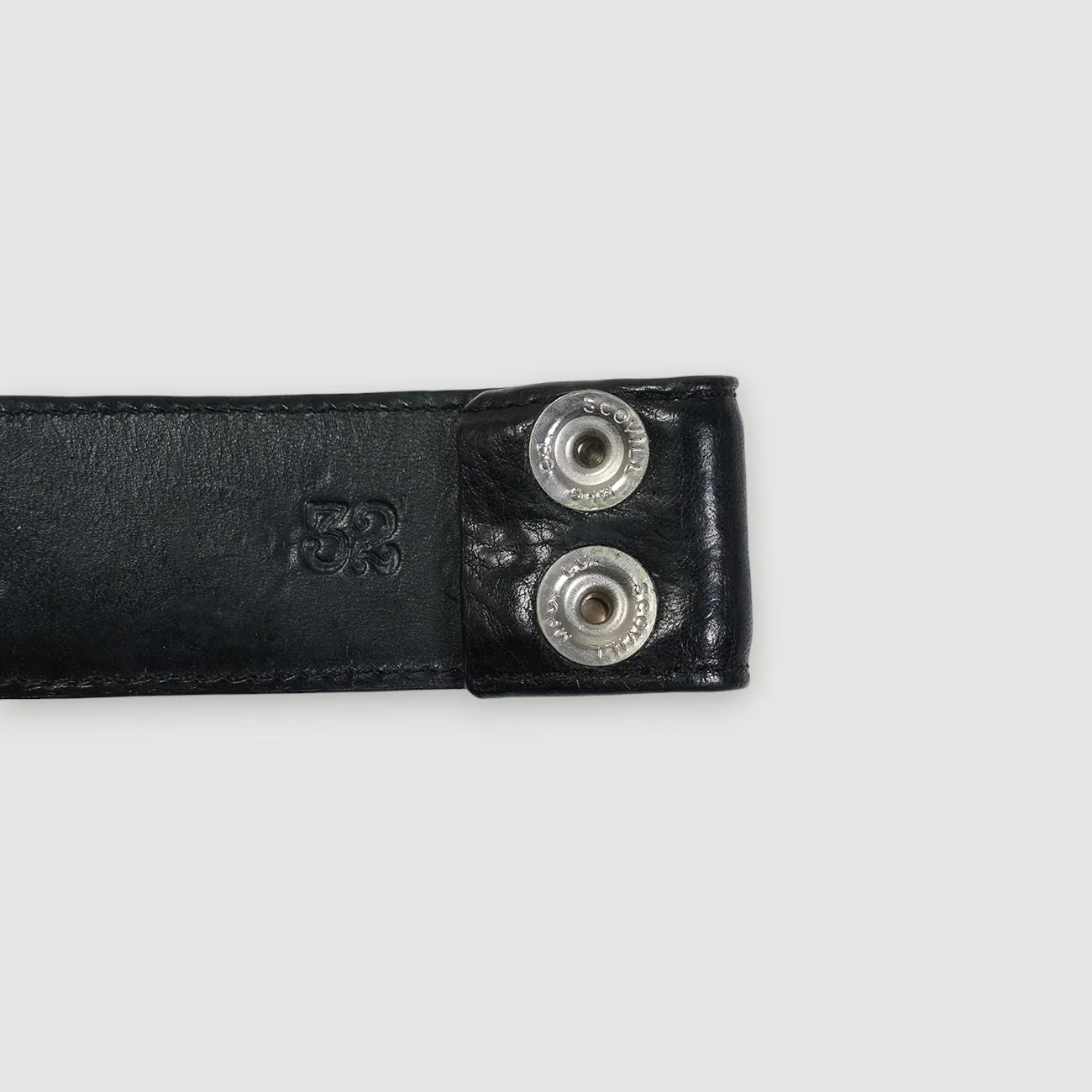 スクロールラベルリベットストラップ SCROLL LABEL STRAP SIZE:32 【シルバーベルトストラップ】 - Image 3