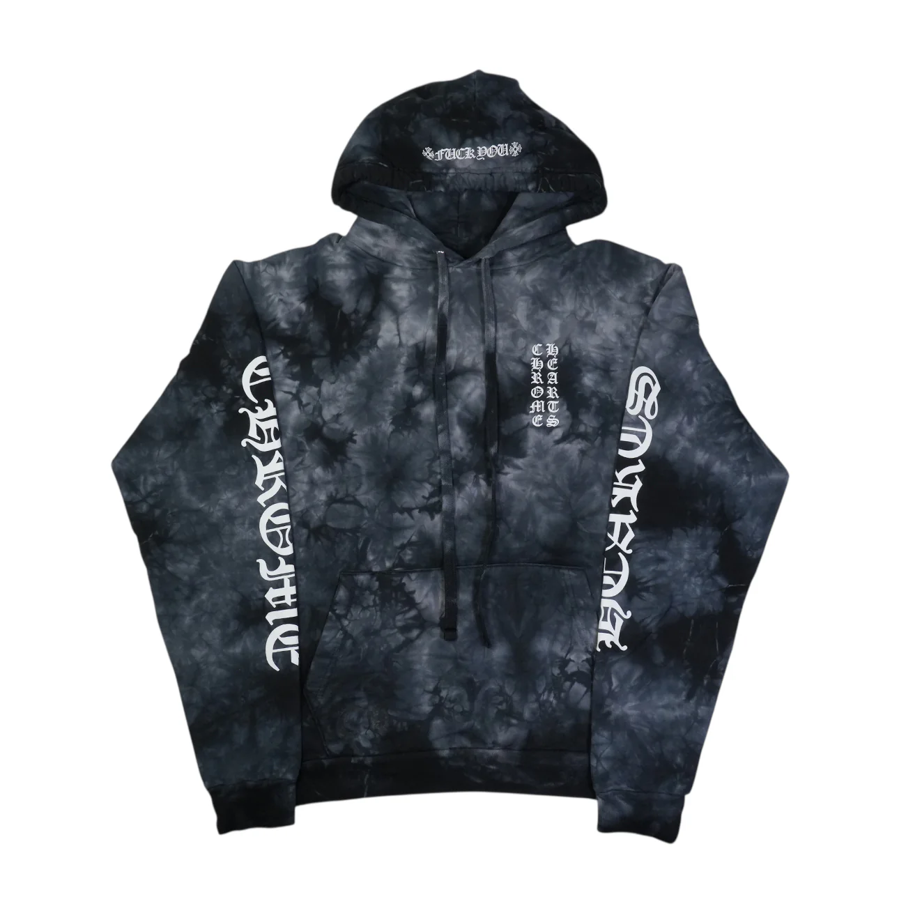英字袖プリント 【パーカー】【ブラック】 SIZE:S
