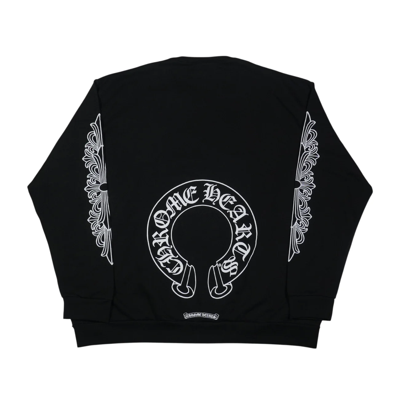 袖フローラルホースシュープリント 【スウェット】【ブラック】 SIZE:XL - Image 2