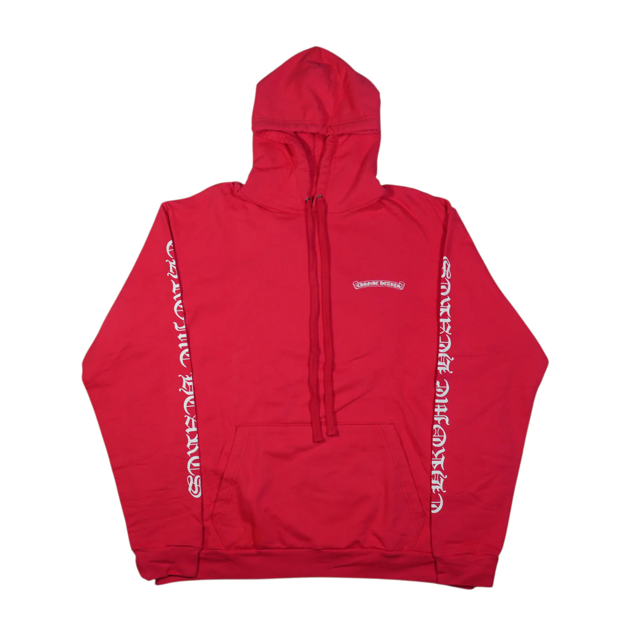 オンライン限定スクロールラベルバックプリント 【パーカー】【レッド】【新品】 SIZE:XL