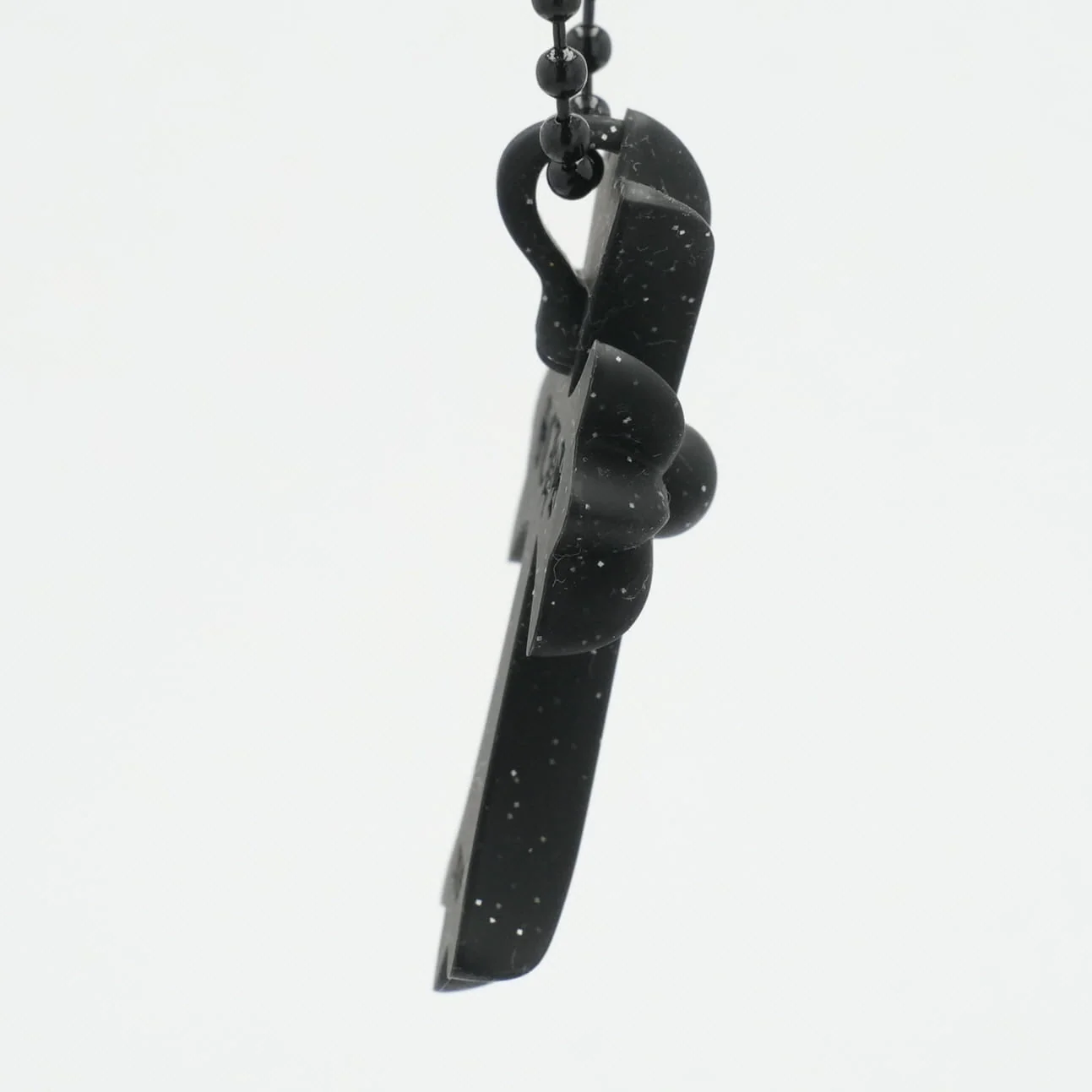 ラバースモールCHクロス RUBBER SML CH CROSS 【シリコンネックレストップ ペンダント】ブラック×ラメ インボイス付き - Image 3