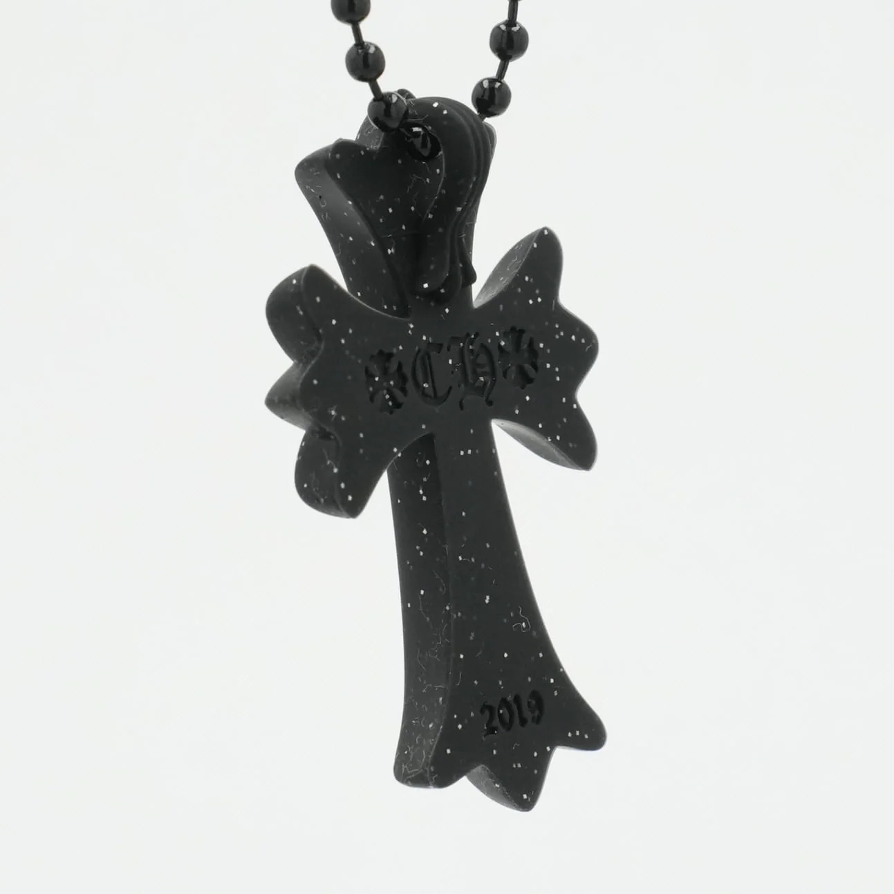 ラバースモールCHクロス RUBBER SML CH CROSS 【シリコンネックレストップ ペンダント】ブラック×ラメ インボイス付き - Image 4