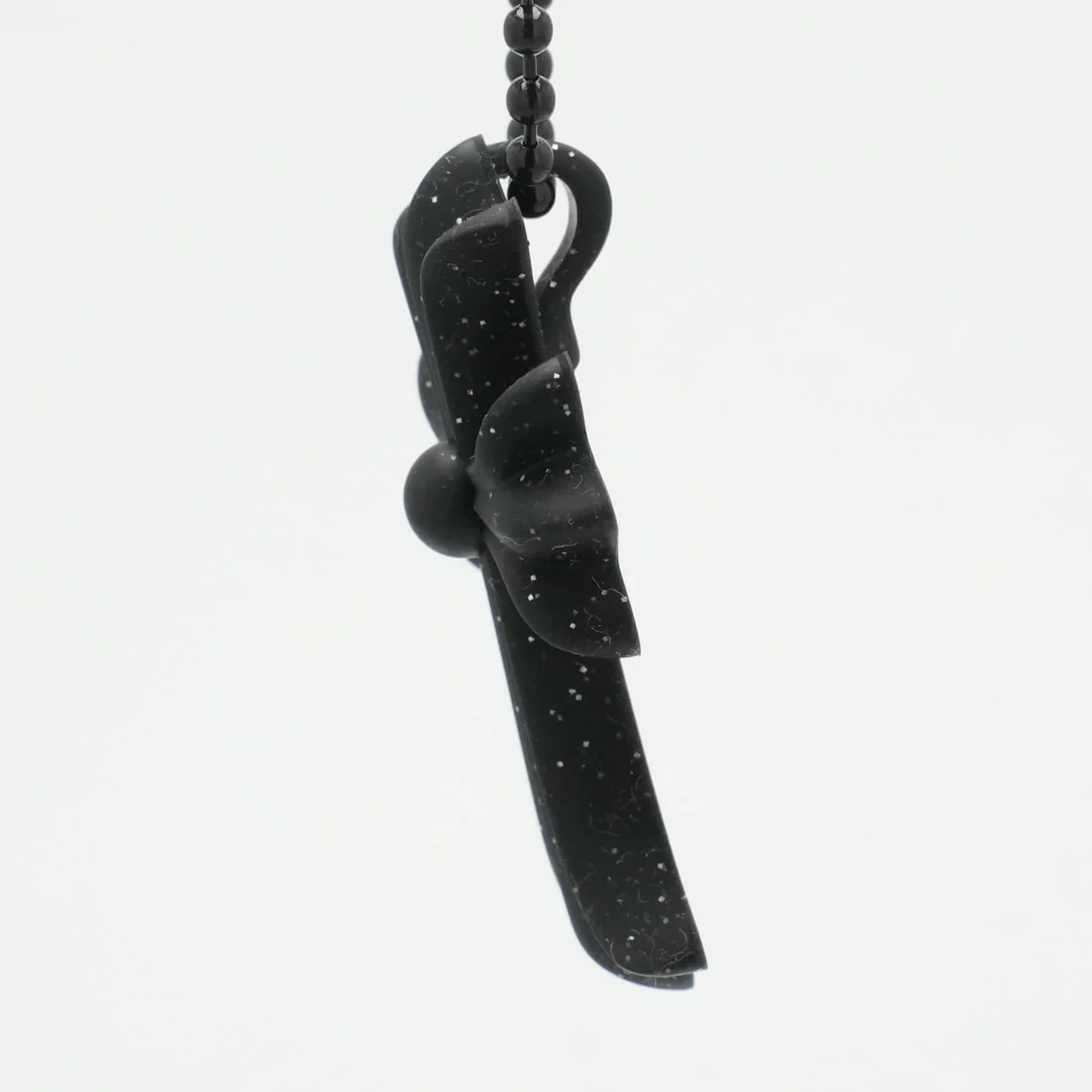 ラバースモールCHクロス RUBBER SML CH CROSS 【シリコンネックレストップ ペンダント】ブラック×ラメ インボイス付き - Image 5