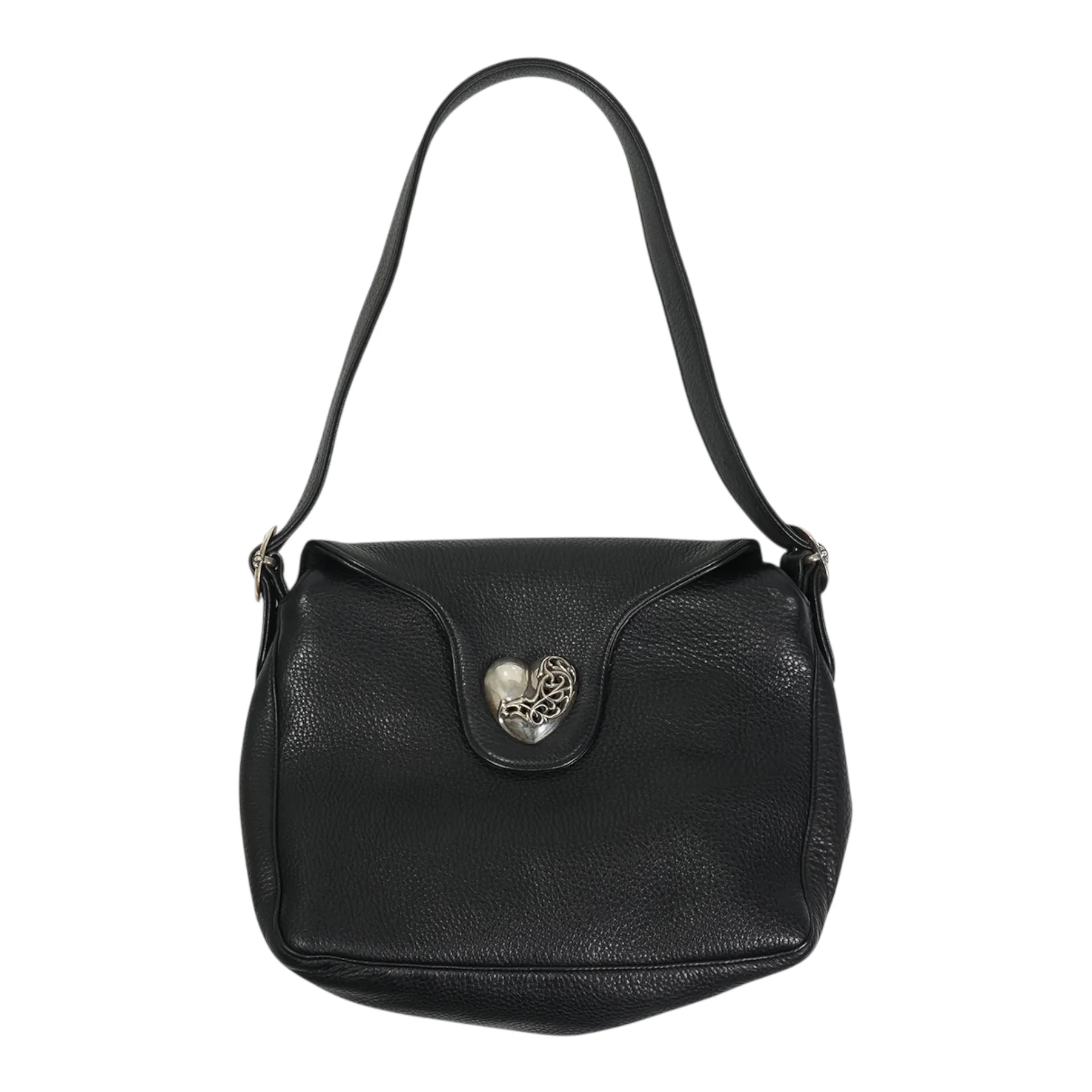 ラージハート付き バッグ LARGE HEART 【レザーショルダーバッグ】【新品】