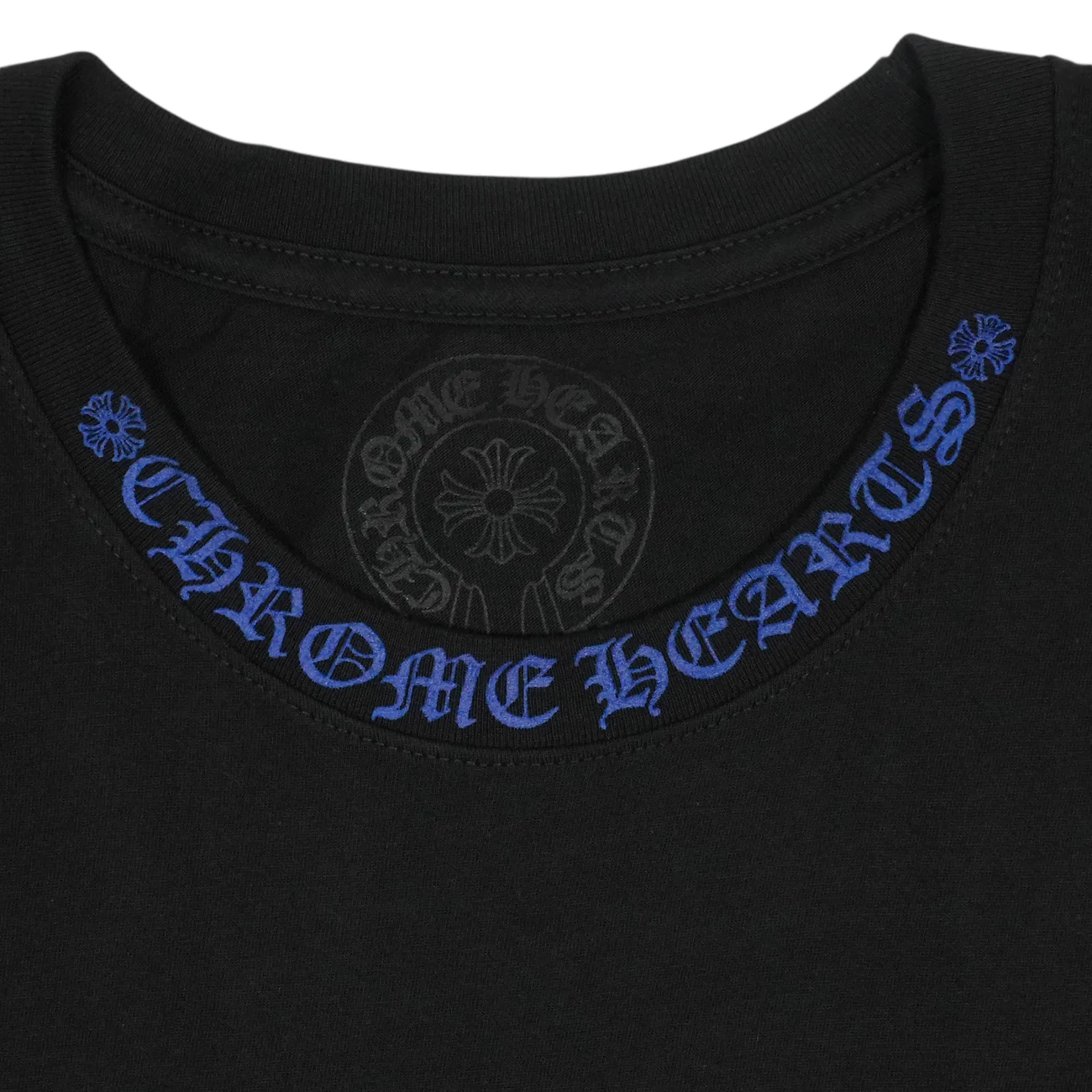 新品ネックロゴプリント 【Tシャツ】【ブラック×ブルー】 SIZE:XL - Image 3