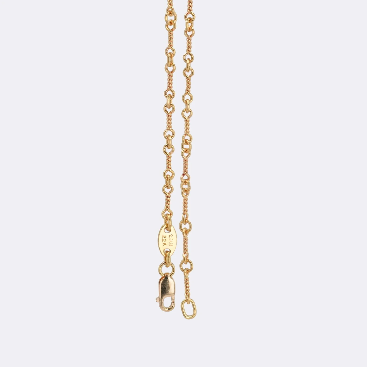 22K ツイストチェーン 18インチ T18 NECK CHAIN 【ゴールドネックレス チェーン】 - Image 3