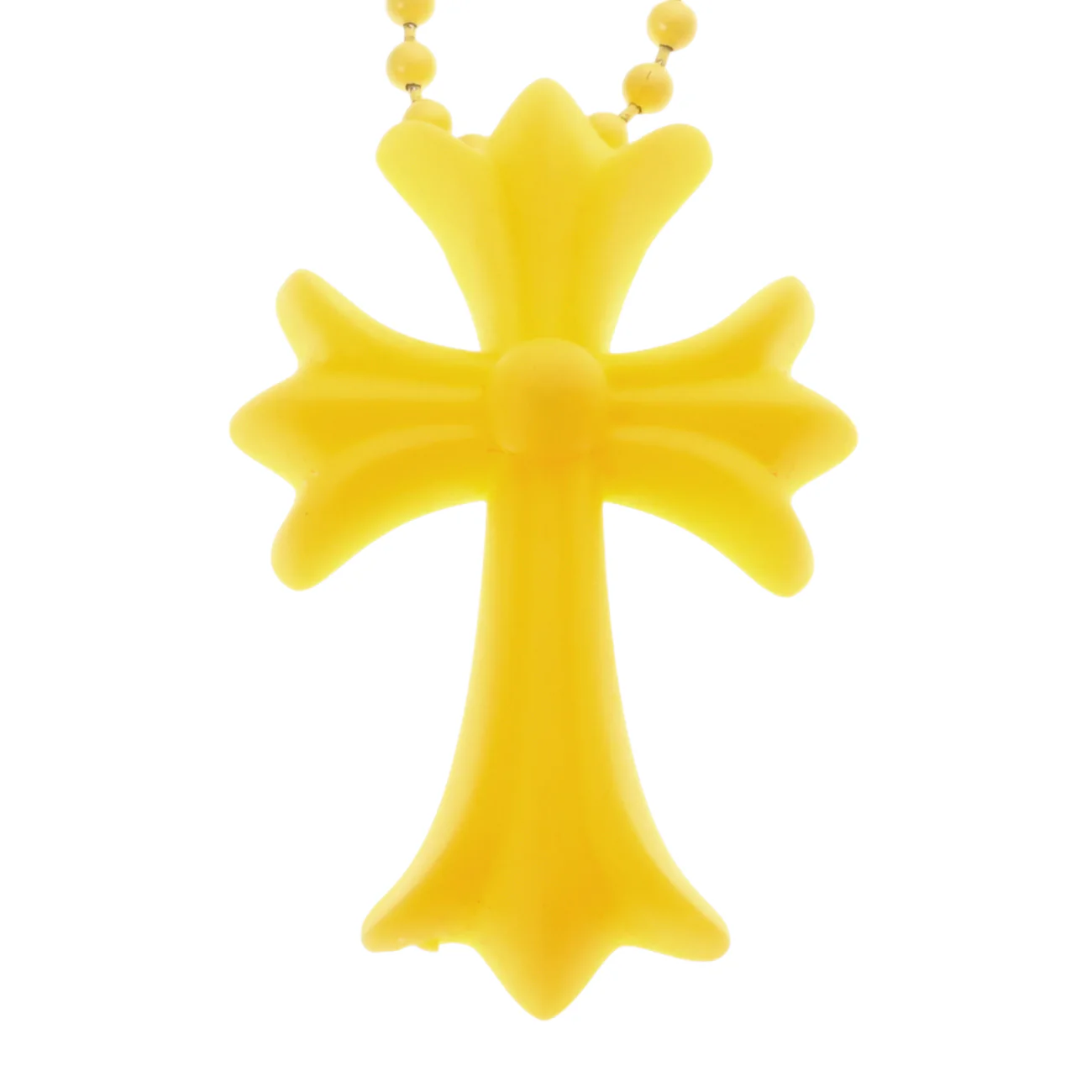 ラバースモールCHクロス RUBBER SML CH CROSS 【シリコンネックレストップ ペンダント】イエロー