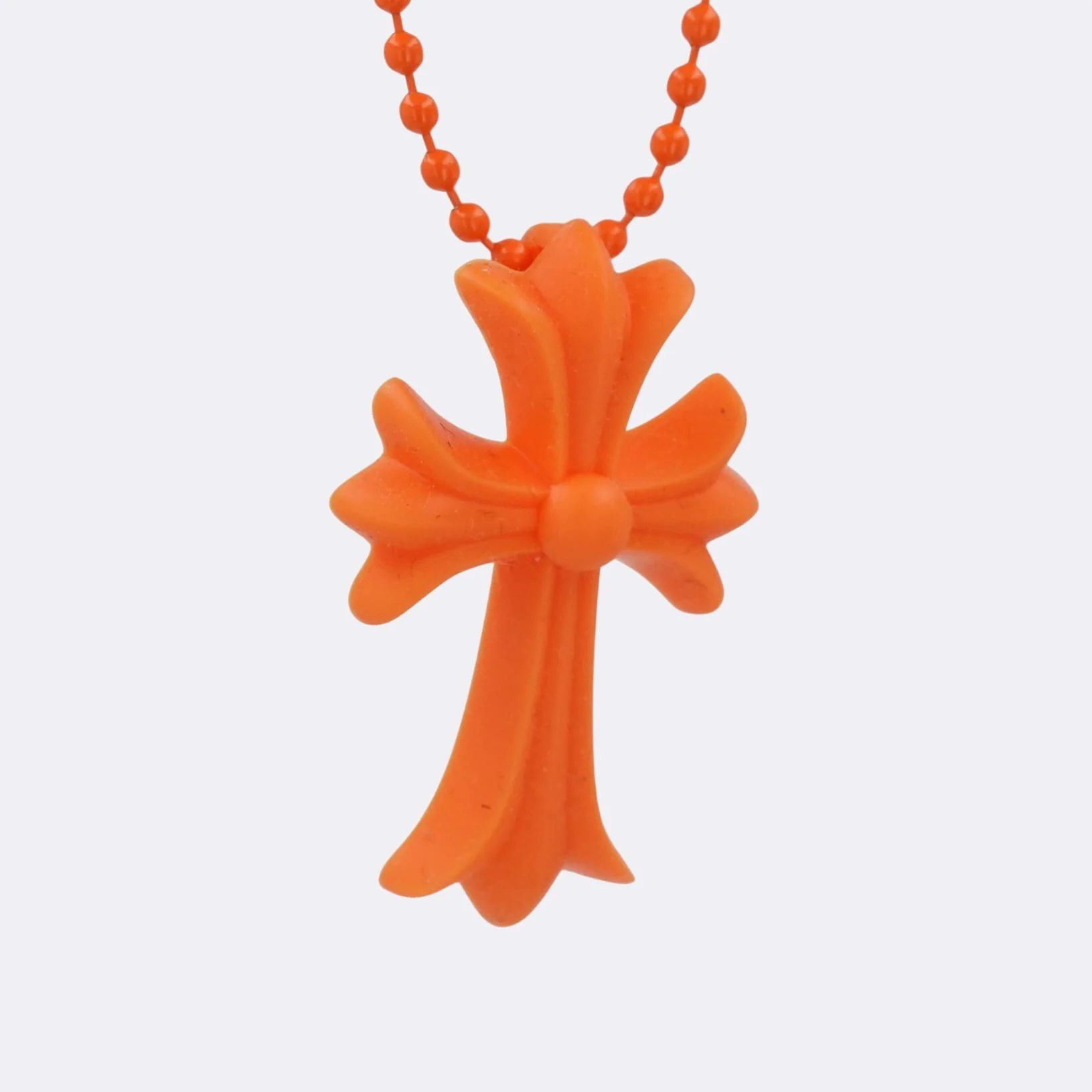 ラバースモールCHクロス RUBBER SML CH CROSS 【シリコンネックレストップ ペンダント】オレンジ