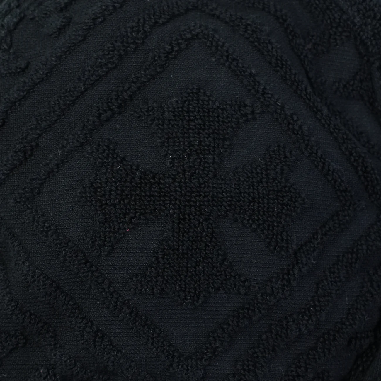クロスパッチ付き スクロールラベル 【パイル地バケットハット/HAT】【ブラック】 SIZE:M - Image 4