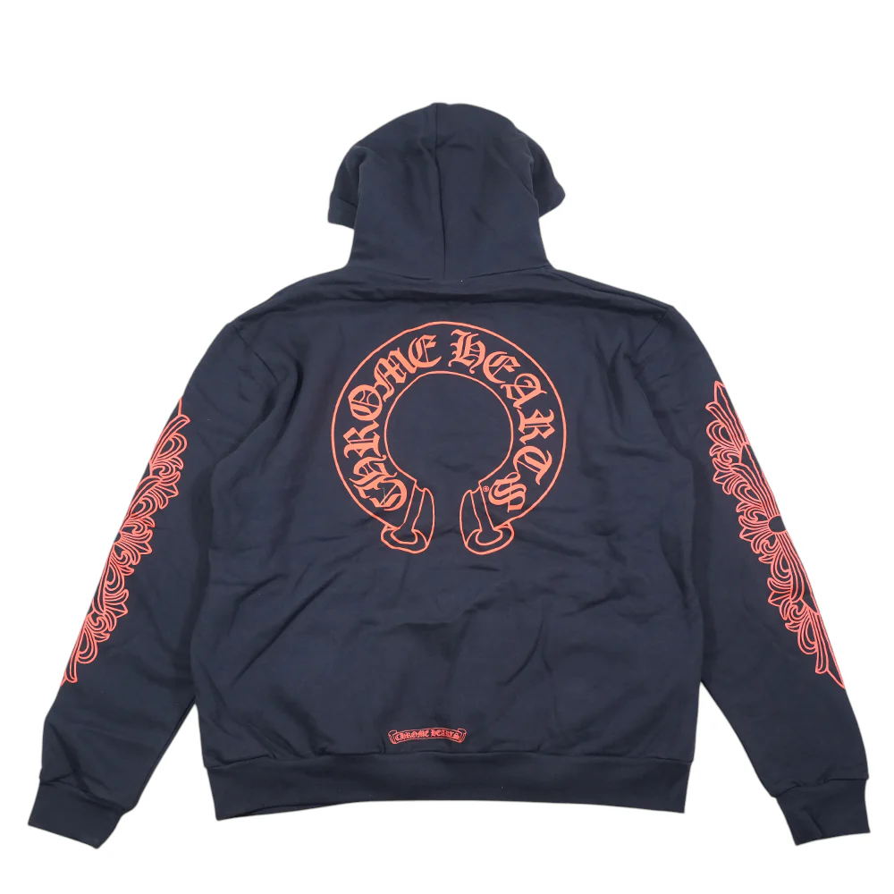 SWTSHRT PLVR 袖フローラルバックホースシュープリントパーカーL - Image 4