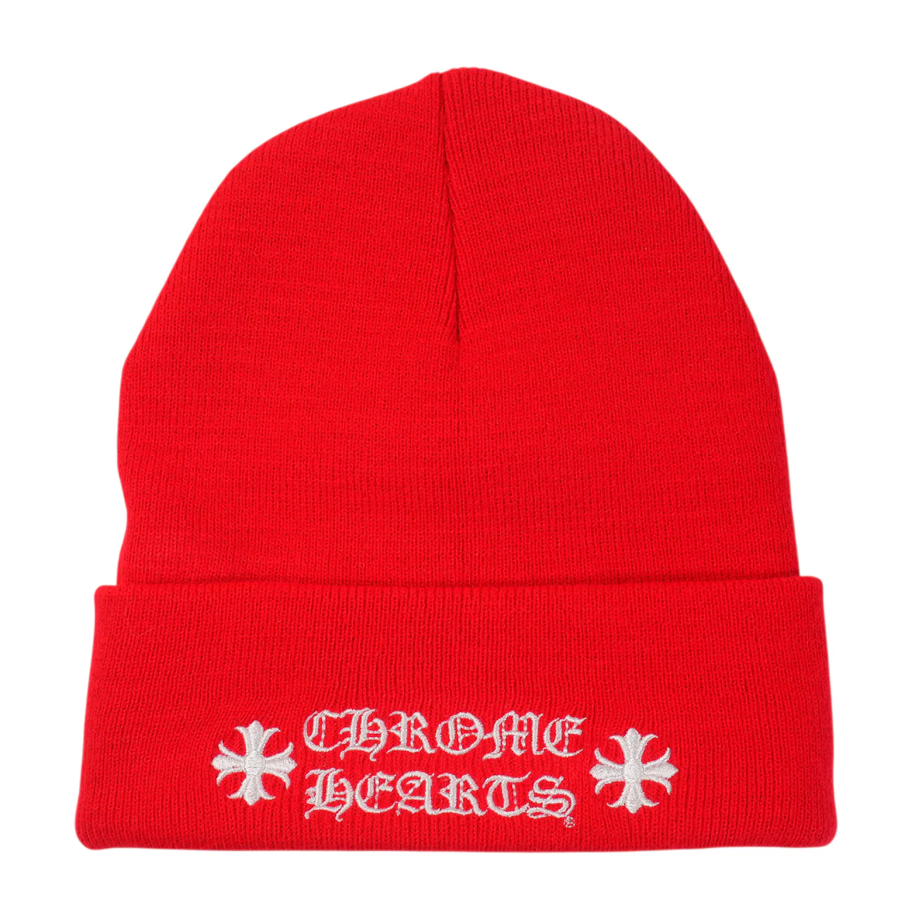 ロゴ刺繍 【ニット帽/ビーニー/WATCH CAP】【レッド】【新品】 SIZE:ONE