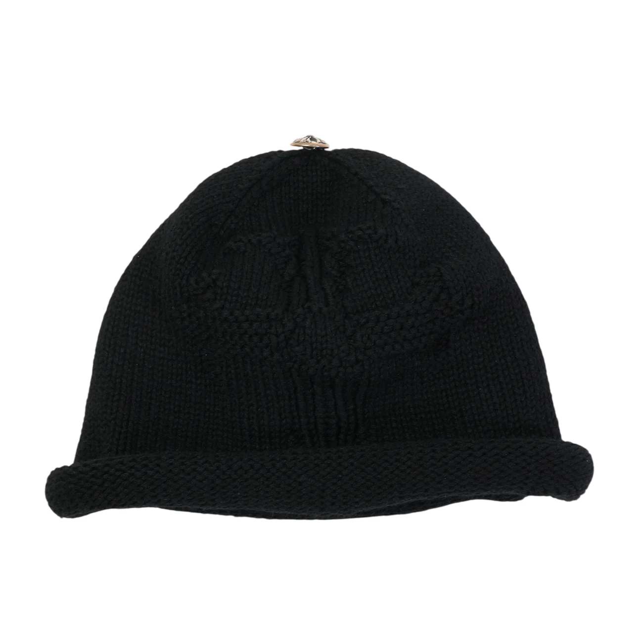 クロスジャガード 【カシミヤニット帽/ビーニー】【ブラック】【新品】 SIZE:ONE