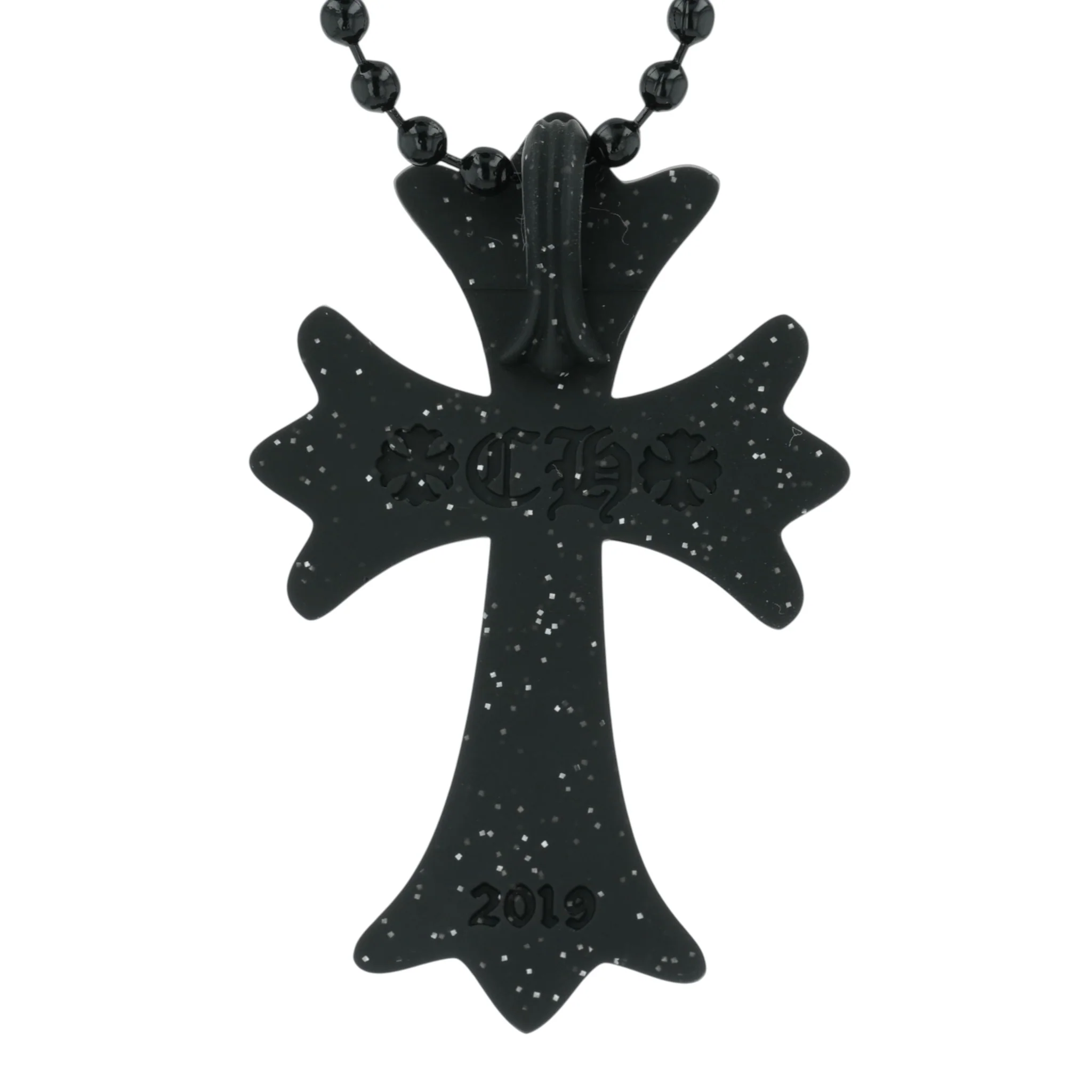 ラバースモールCHクロス RUBBER SML CH CROSS 【シリコンネックレストップ ペンダント】ブラック×ラメ - Image 2