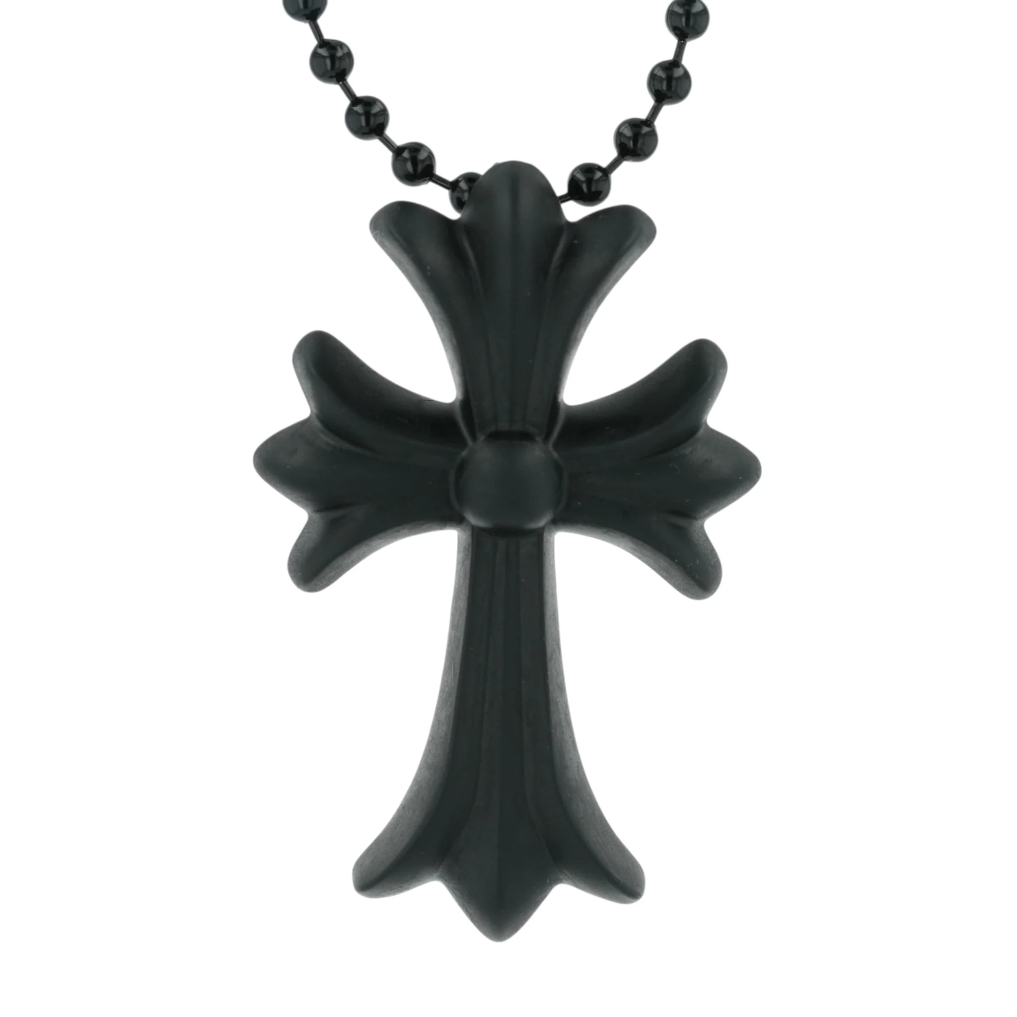 ラバースモールCHクロス RUBBER SML CH CROSS 【シリコンネックレストップ ペンダント】ブラック インボイス付き