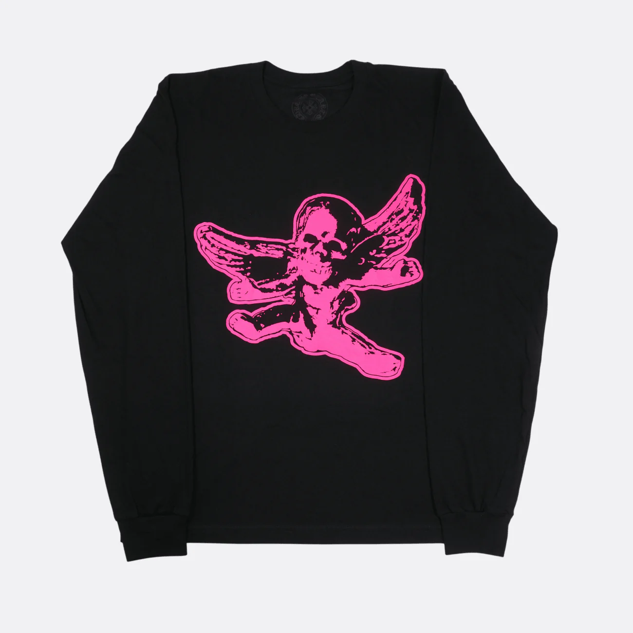 フォティフロントプリント 【カットソー】【ブラック×ピンク】【新品】 SIZE:L
