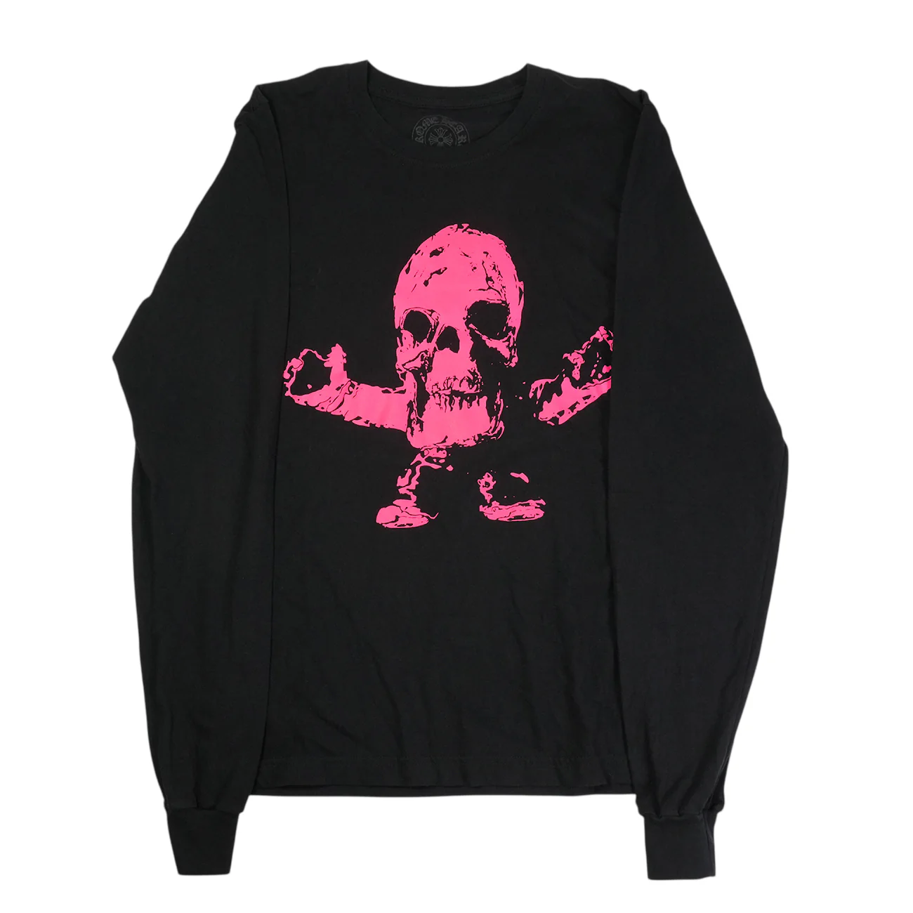 フォティフロントプリント 【カットソー】【ブラック×ピンク】 SIZE:S