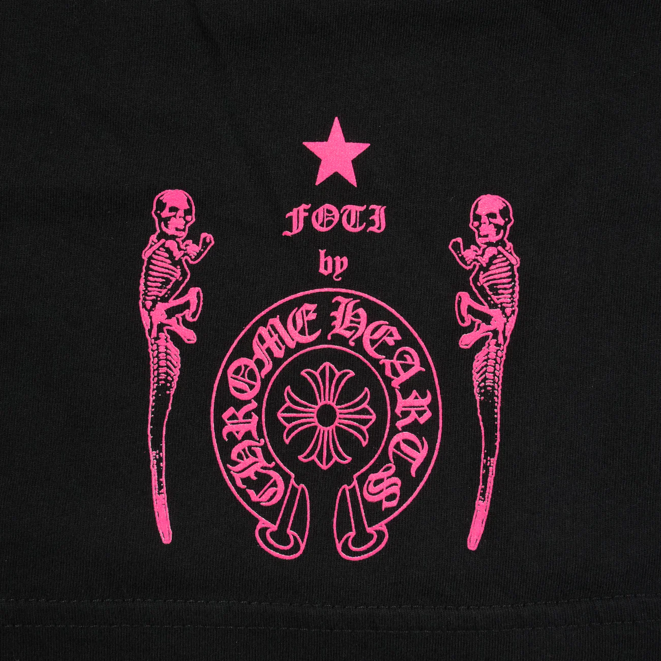 フォティフロントプリント 【カットソー】【ブラック×ピンク】 SIZE:S - Image 4