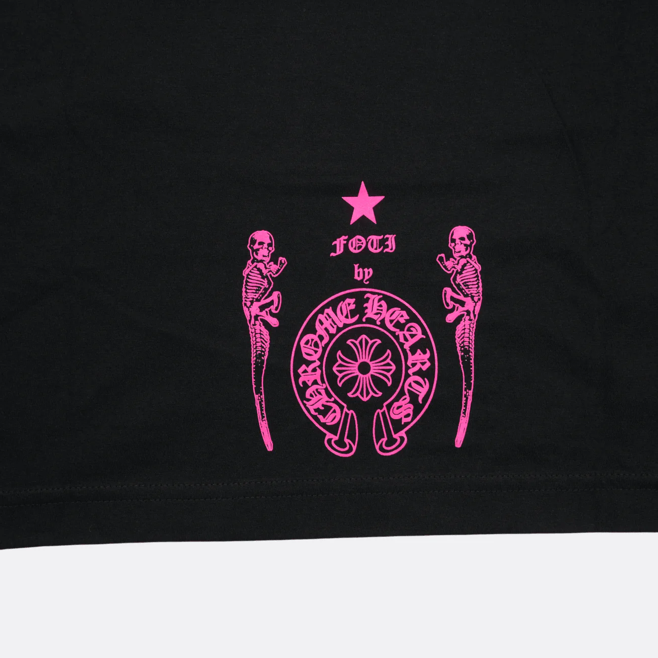 フォティフロントプリント 【Tシャツ】【ブラック×ピンク】【新品】 SIZE:L - Image 4