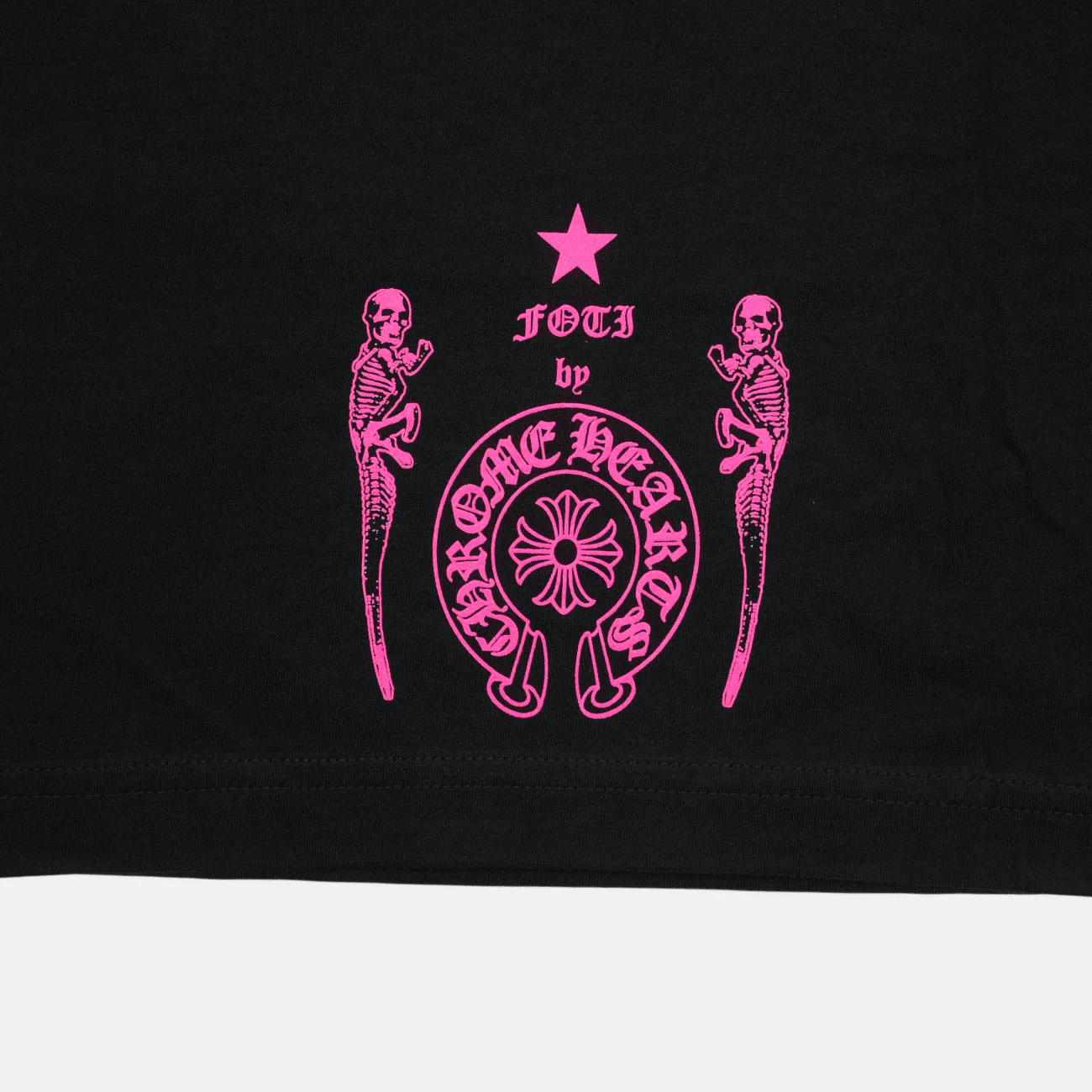 フォティフロントプリント 【Tシャツ】【ブラック×ピンク】【新品】 SIZE:M - Image 4