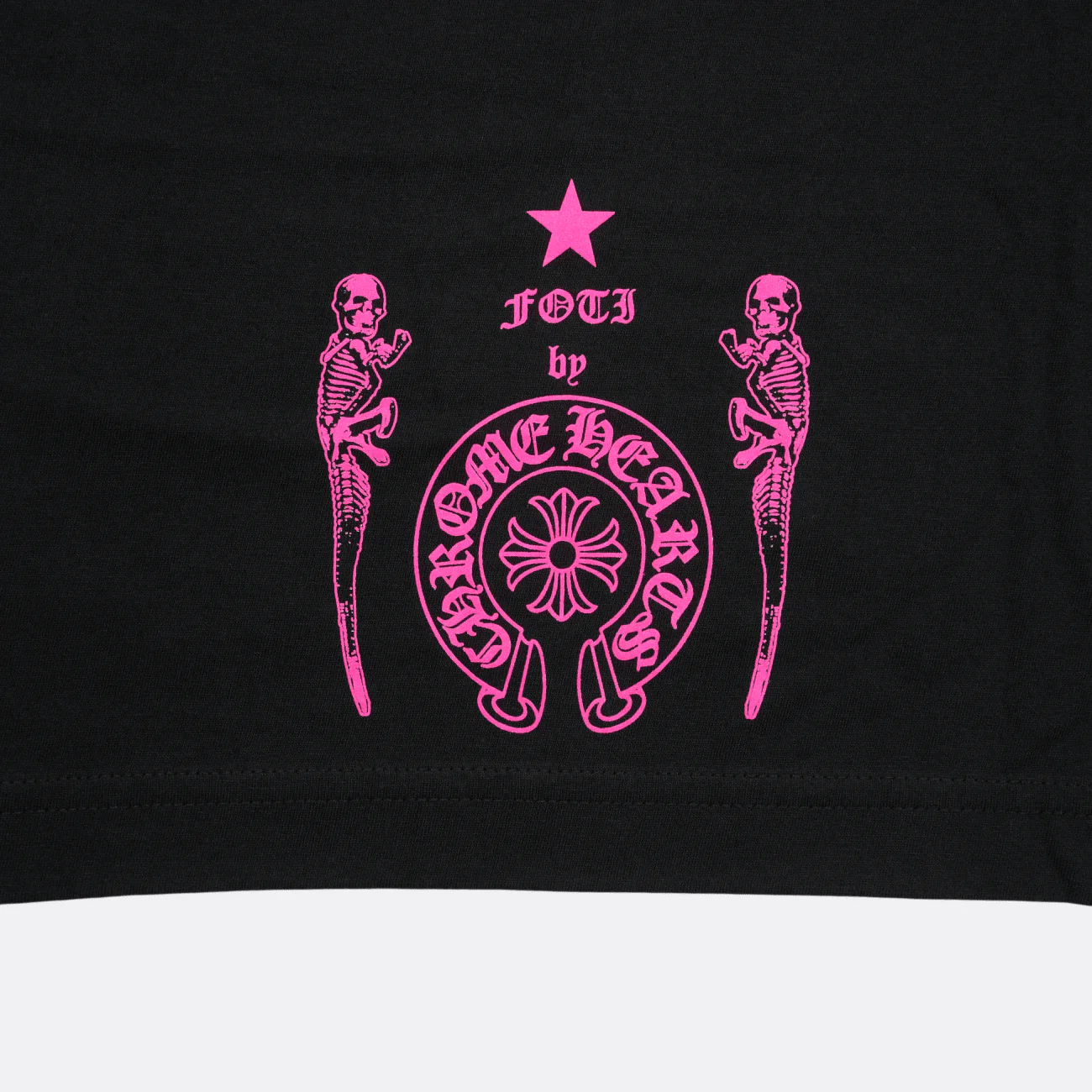 フォティフロントプリント 【Tシャツ】【ブラック×ピンク】【新品】 SIZE:XL - Image 4