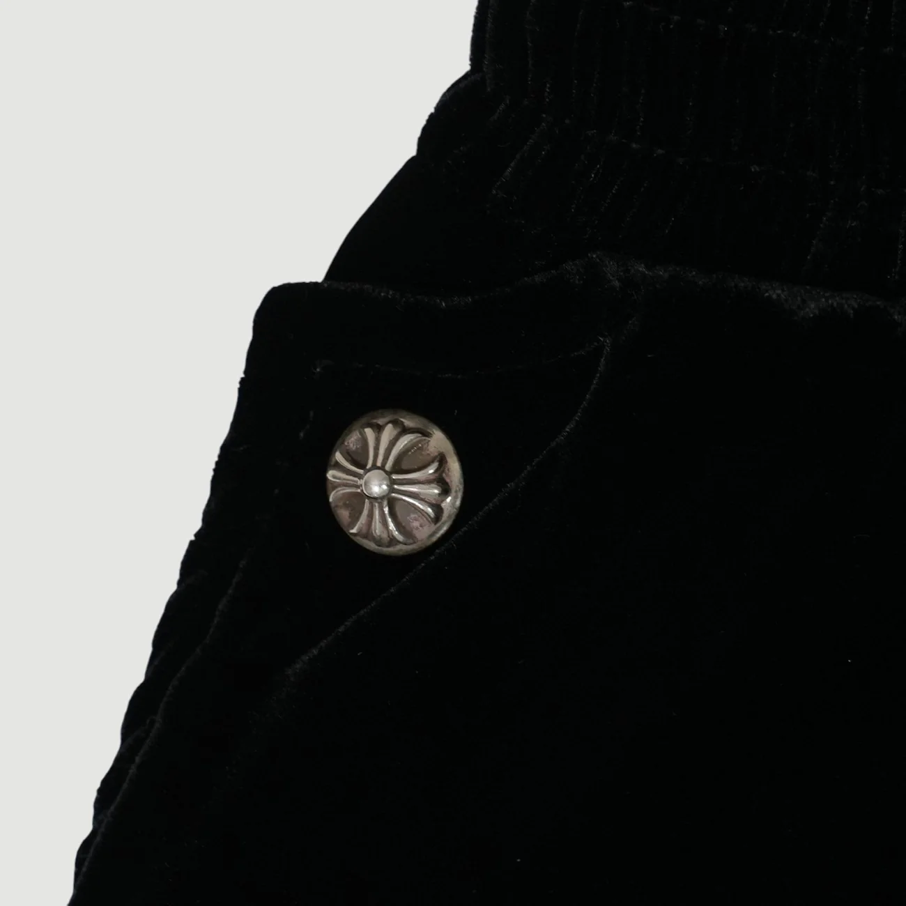 Y NOT刺繍ロゴ【ベロアパンツ】【ブラック】【新品】 SIZE:L - Image 4