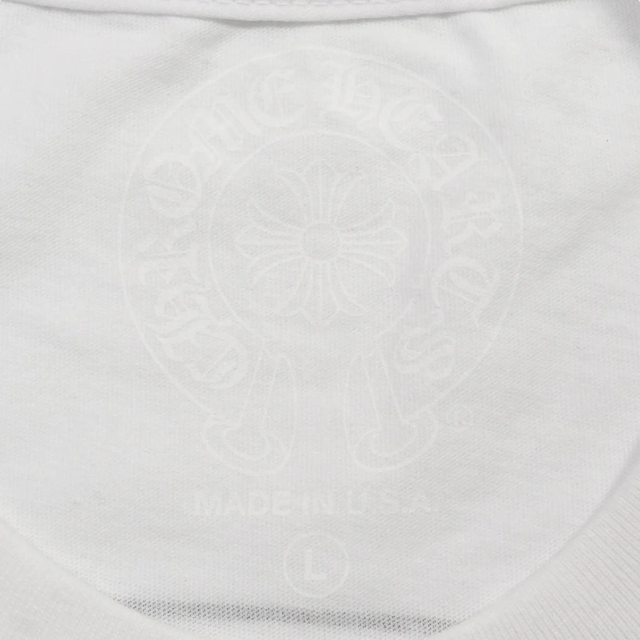 スクロールラベルバックプリント 【Tシャツ】【ホワイト】【新品】 SIZE:L - Image 4