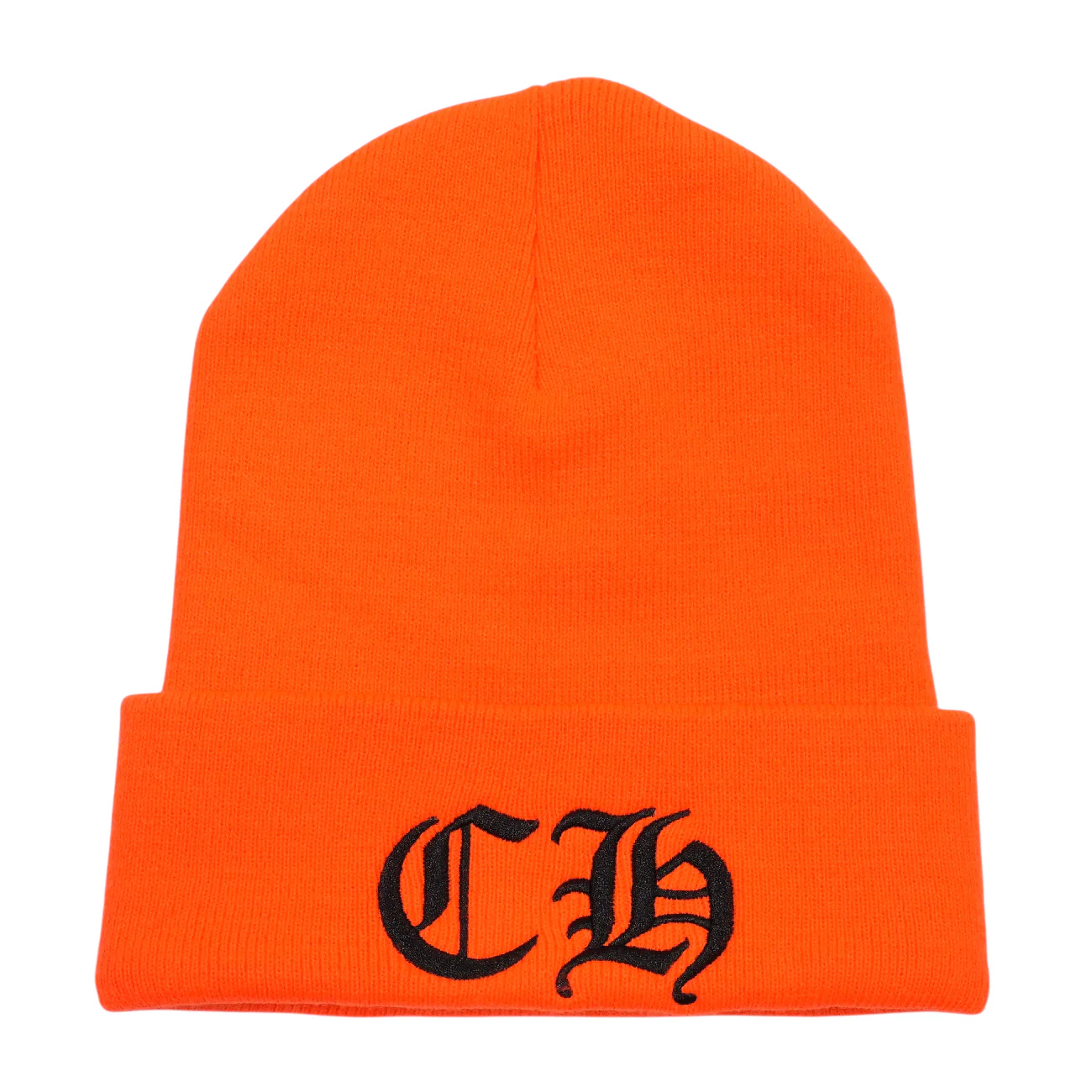 CH刺繍 【ニット帽/ビーニー/WATCH CAP】【オレンジ】【新品】 SIZE:ONE