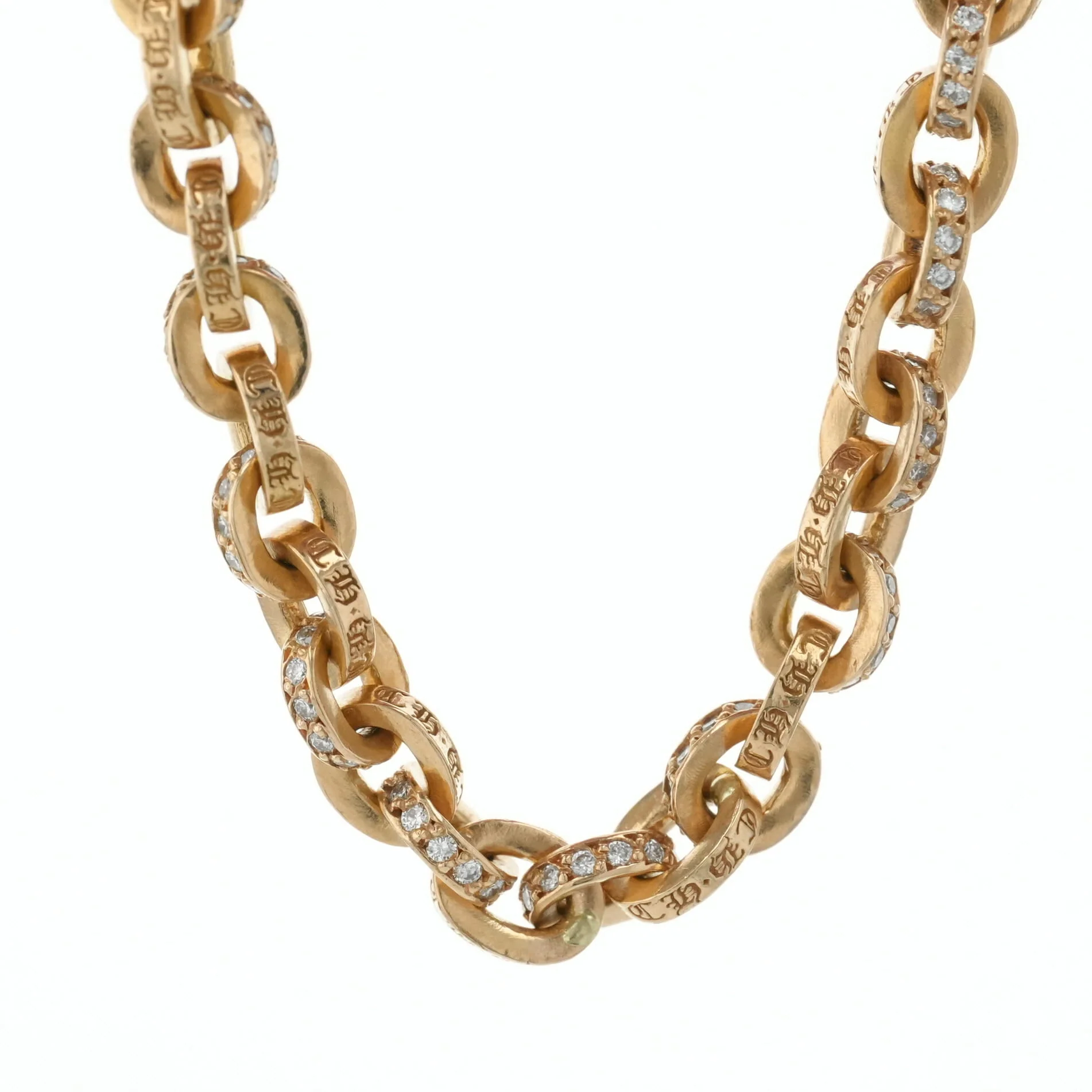 22K ペーパーチェーン PAVE DIA PAPER CHAIN 7inch 【ゴールドブレスレット パヴェ ダイヤモンド】 - Image 2