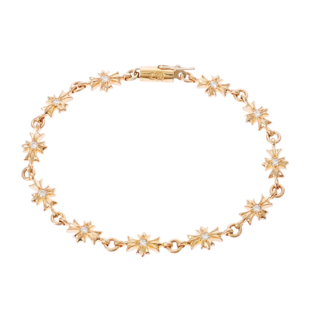 22K タイニーE CHプラス PAVE DIA TINY E CH PLUS 11LINK 【ゴールドブレスレット パヴェ ダイヤモンド】