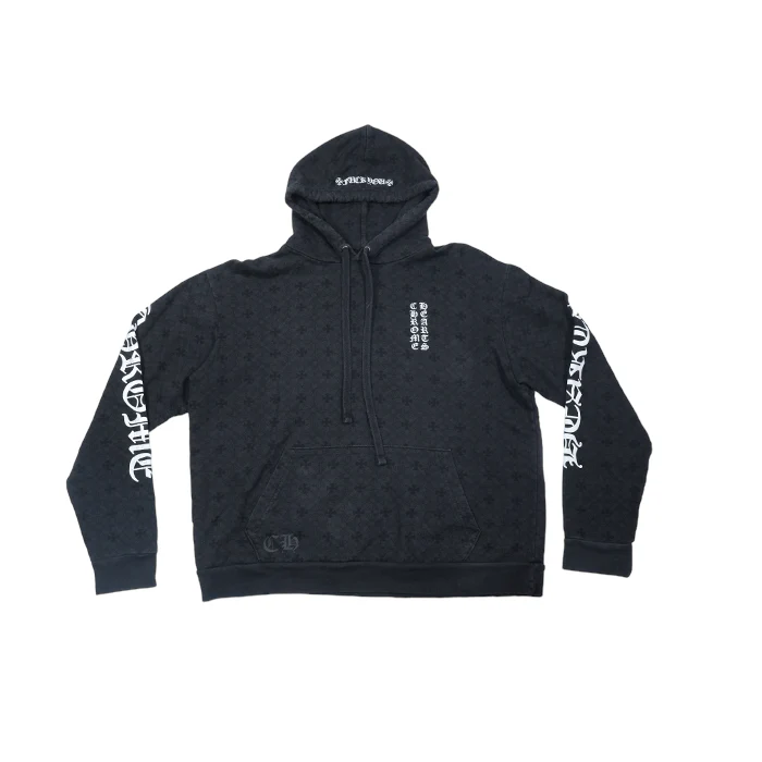 SWTSHRT PLVR CHプラス総柄プルオーバーパーカー M　※使用感有り