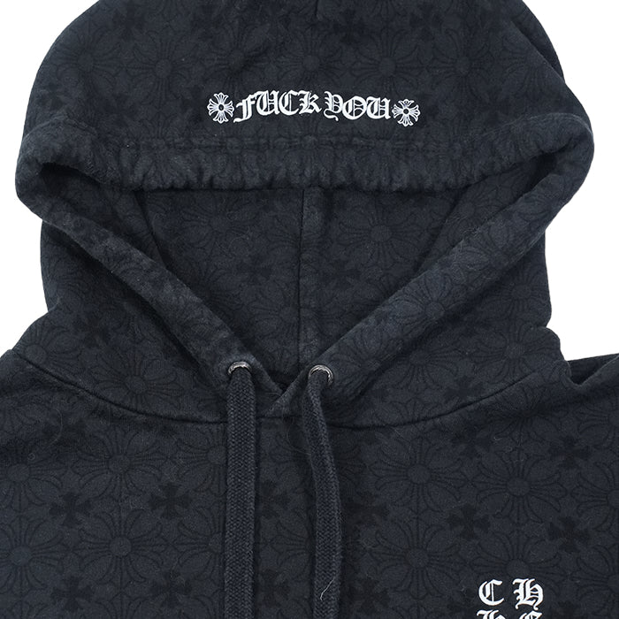 SWTSHRT PLVR CHプラス総柄プルオーバーパーカー M　※使用感有り - Image 2