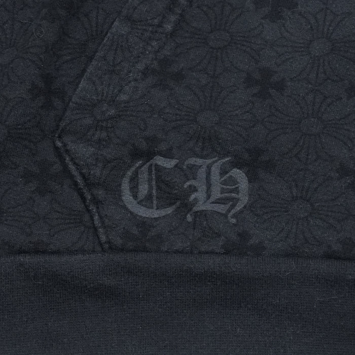 SWTSHRT PLVR CHプラス総柄プルオーバーパーカー M　※使用感有り - Image 4