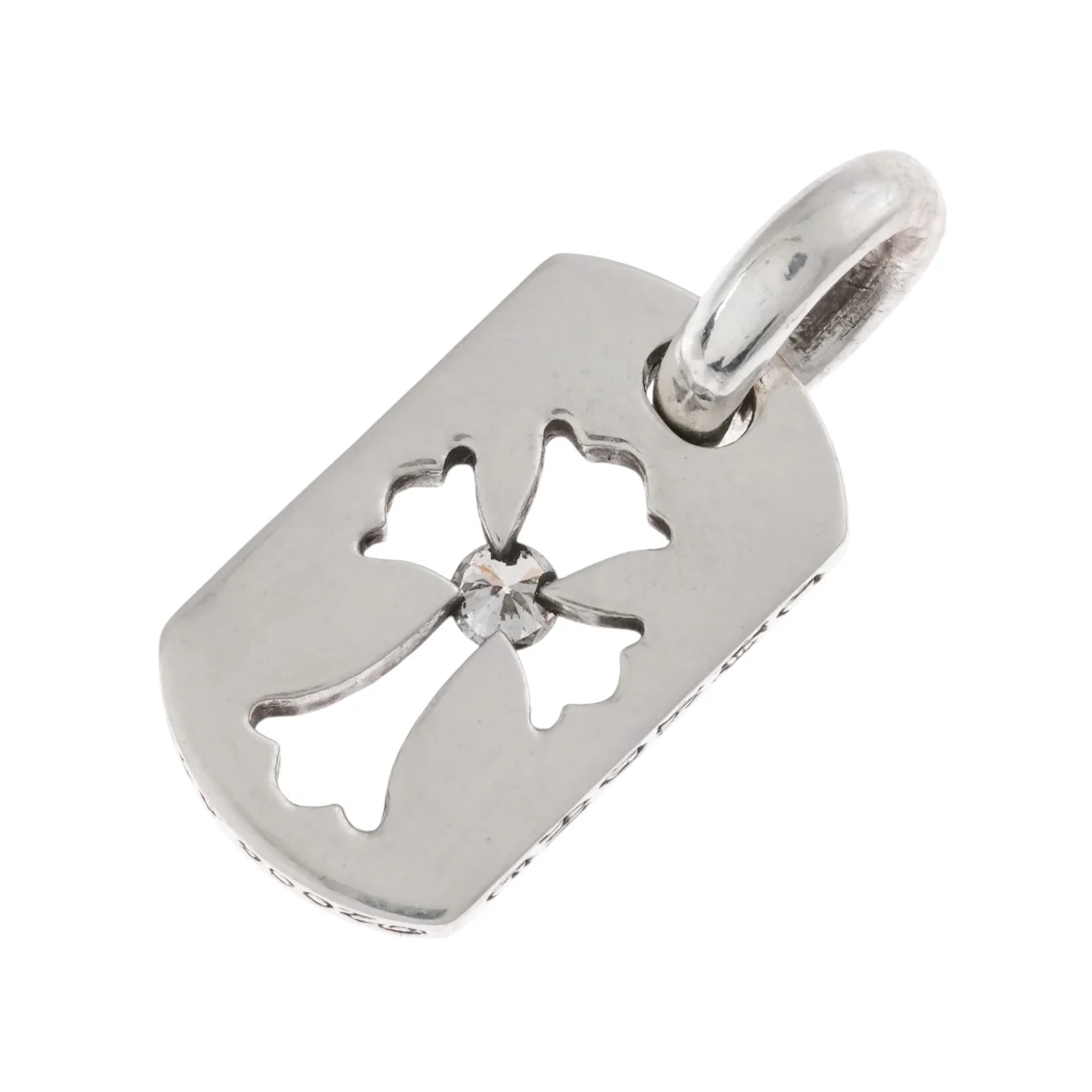 タイニーカットアウトクロス ドッグタグ 1P DIA TINY CO CROSS DOG TAG 【シルバーネックレストップ チャーム ダイヤモンド】 - Image 2