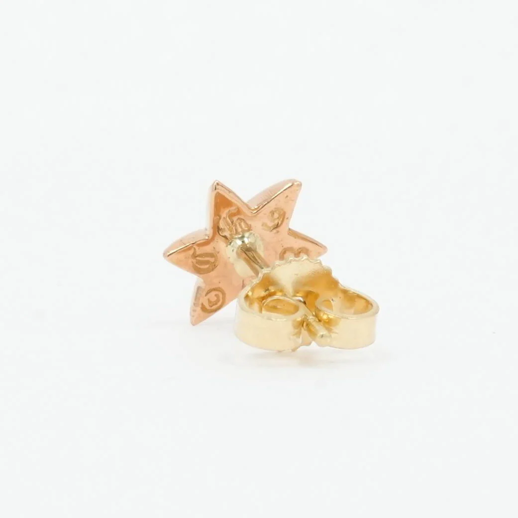 22K 6ポイントスタースタッド 1P DIA 6POINT STAR STUD【ゴールドピアス ダイヤモンド】 - Image 3