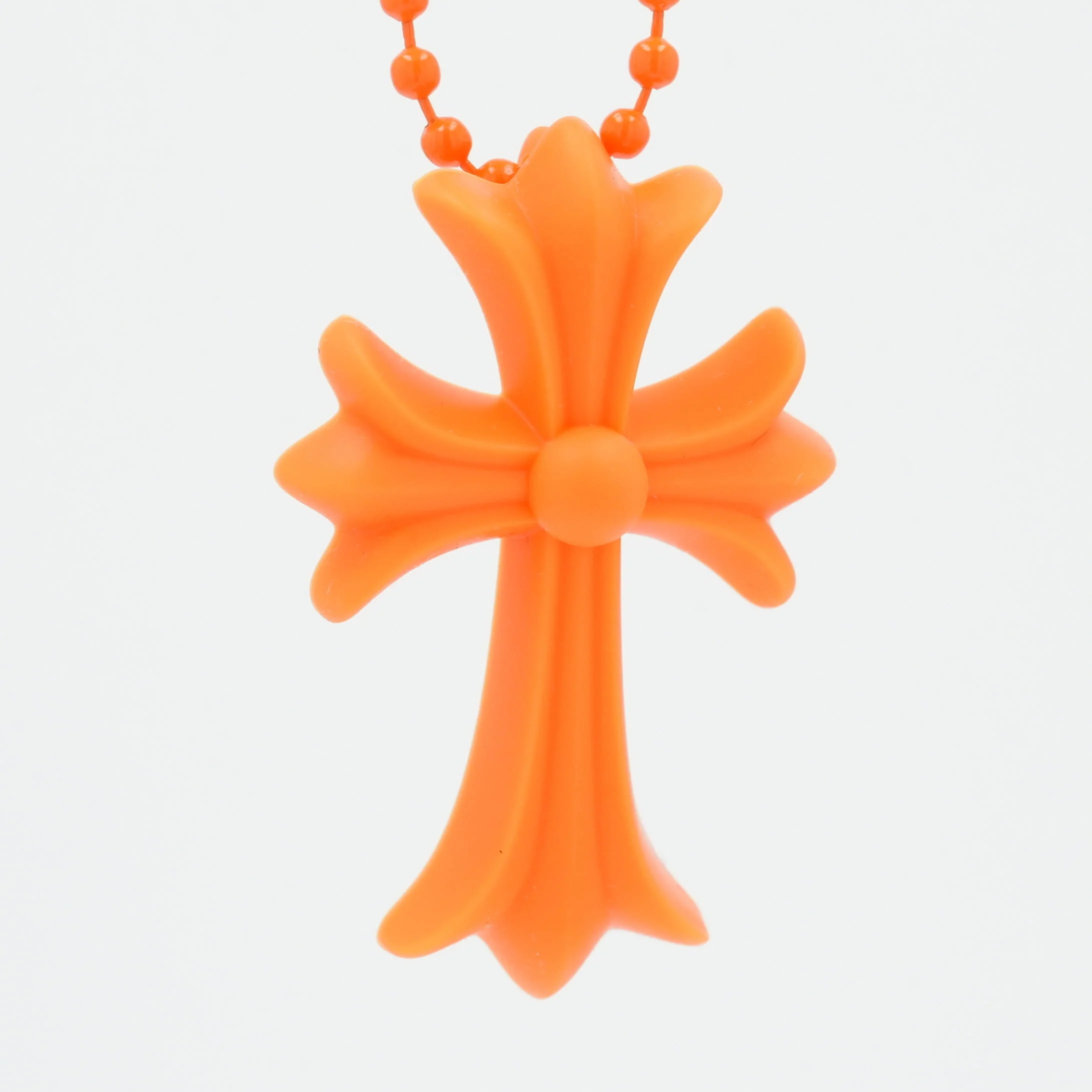 ラバースモールCHクロス RUBBER SML CH CROSS 【シリコンネックレストップ ペンダント】オレンジ インボイス付き