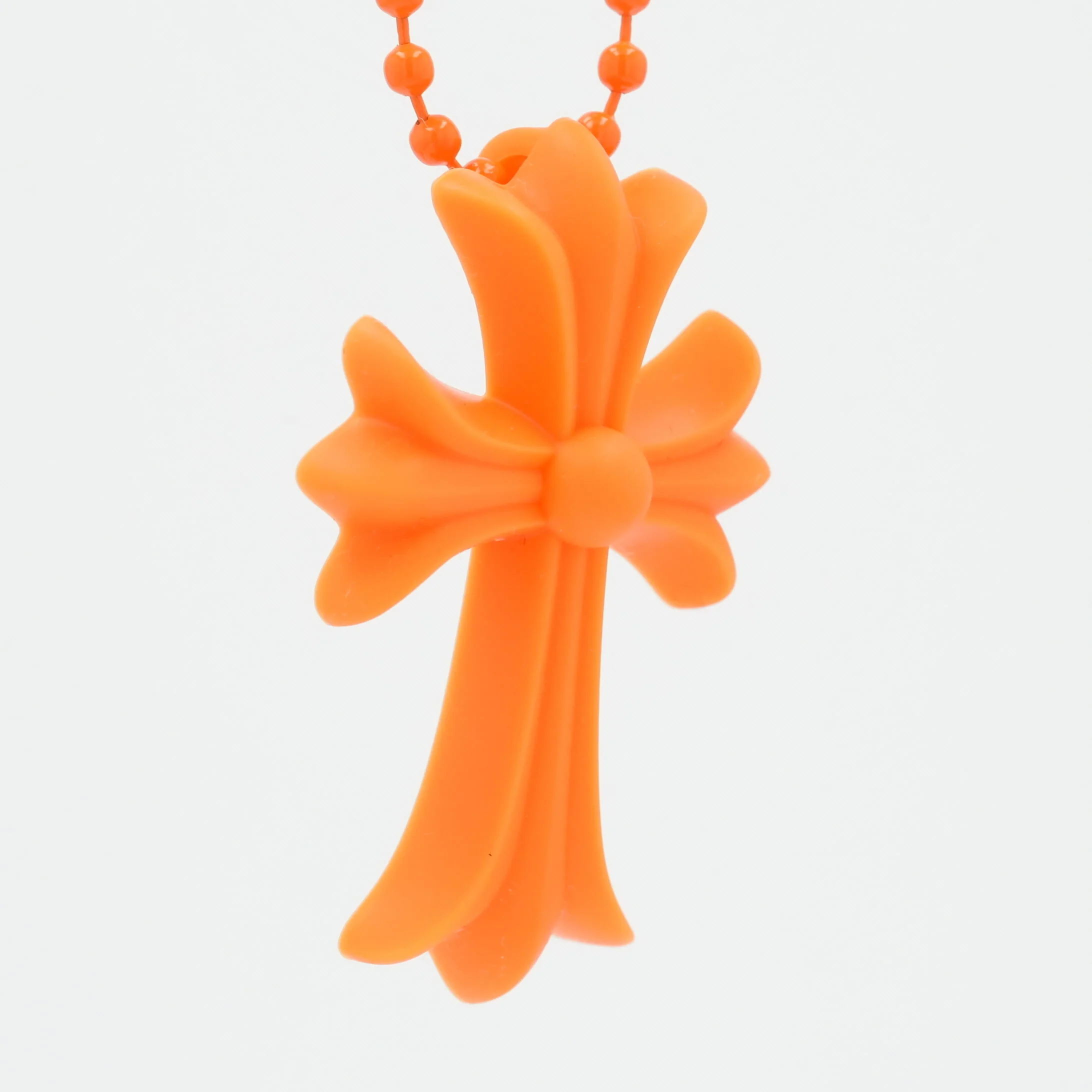 ラバースモールCHクロス RUBBER SML CH CROSS 【シリコンネックレストップ ペンダント】オレンジ インボイス付き - Image 2