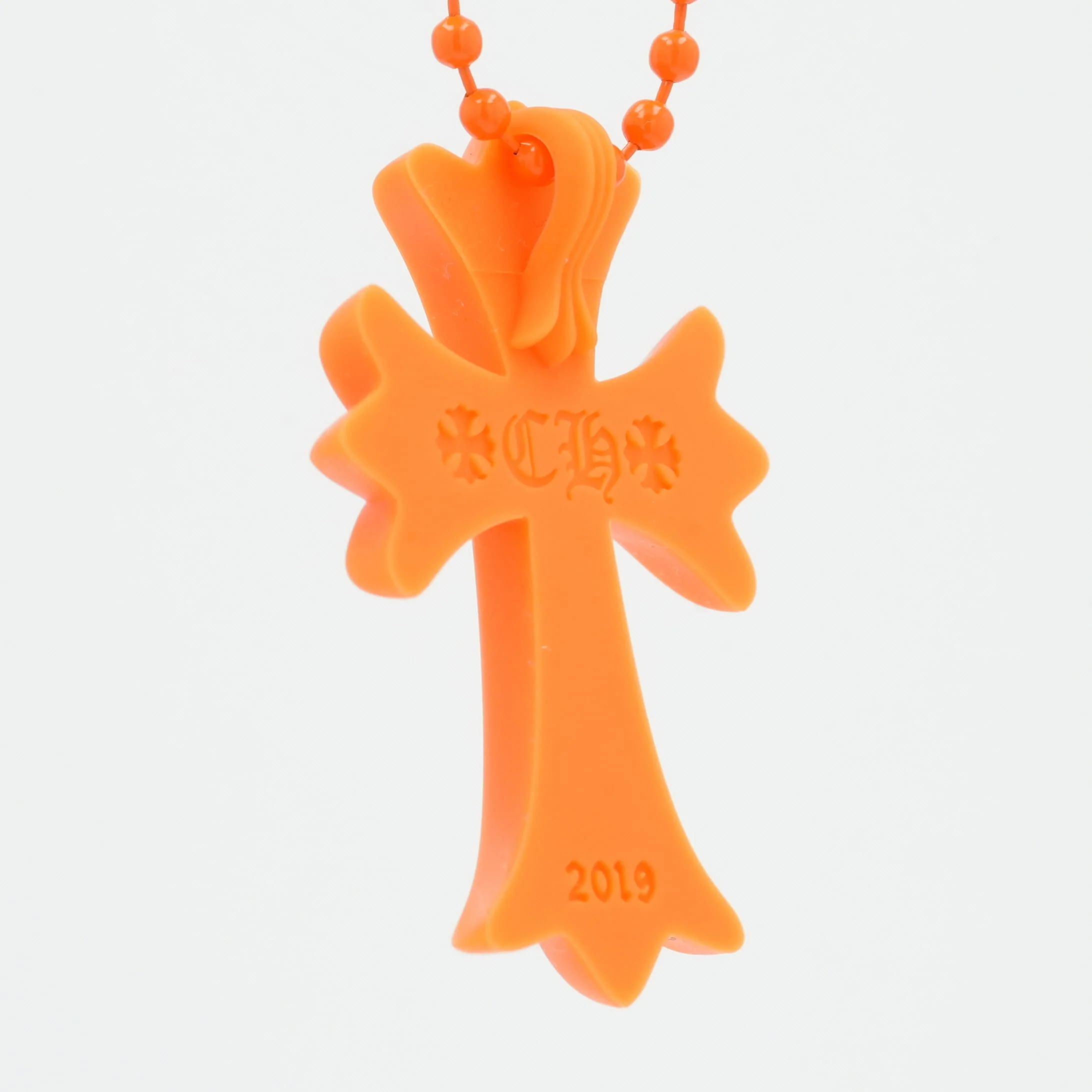 ラバースモールCHクロス RUBBER SML CH CROSS 【シリコンネックレストップ ペンダント】オレンジ	インボイス付き - Image 3