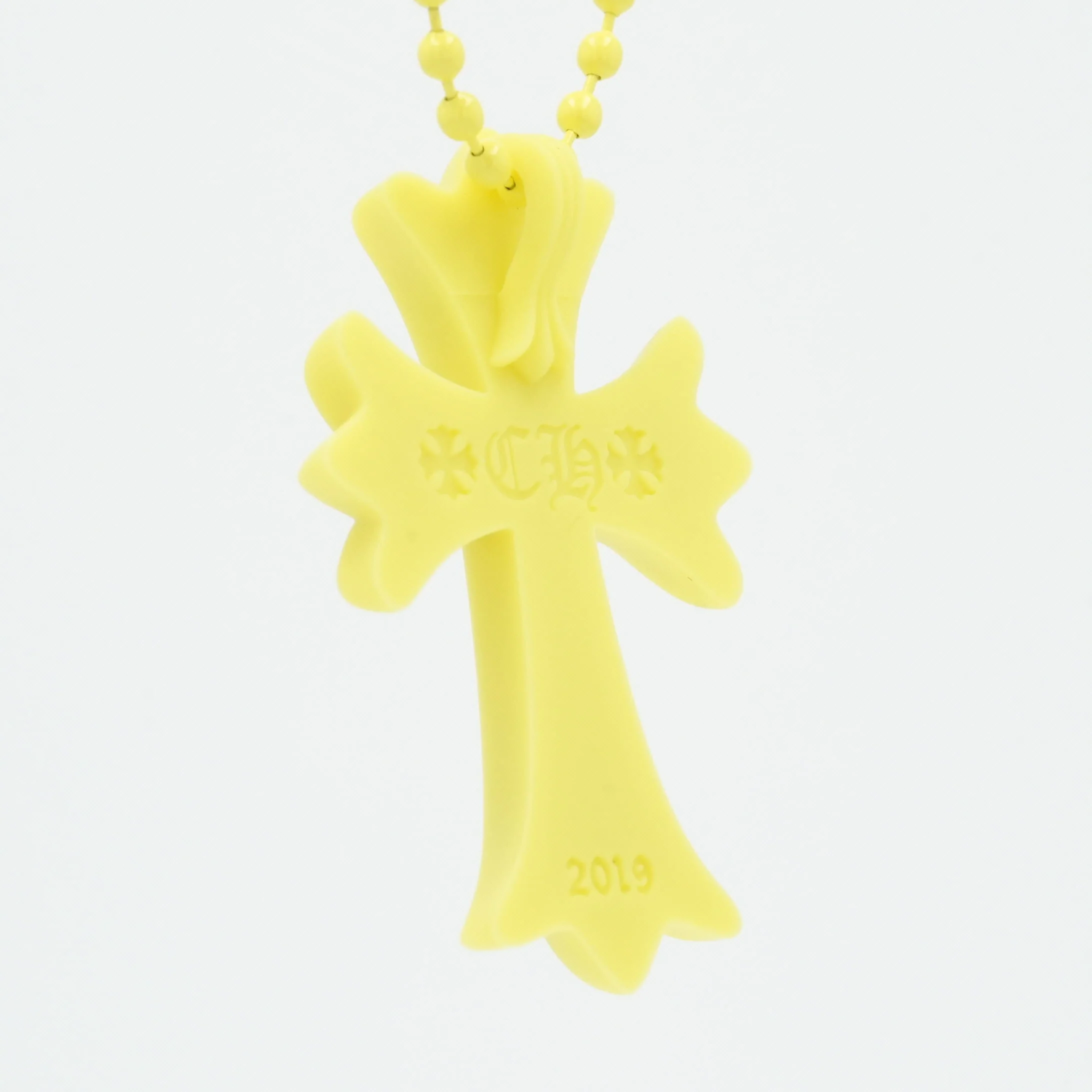 ラバースモールCHクロス RUBBER SML CH CROSS 【シリコンネックレストップ ペンダント】イエロー	インボイス付き - Image 3