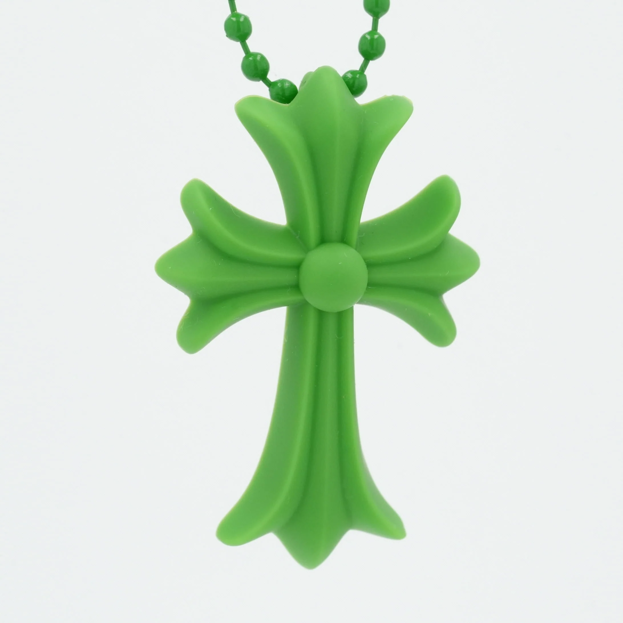 ラバースモールCHクロス RUBBER SML CH CROSS 【シリコンネックレストップ ペンダント】グリーン インボイス付き