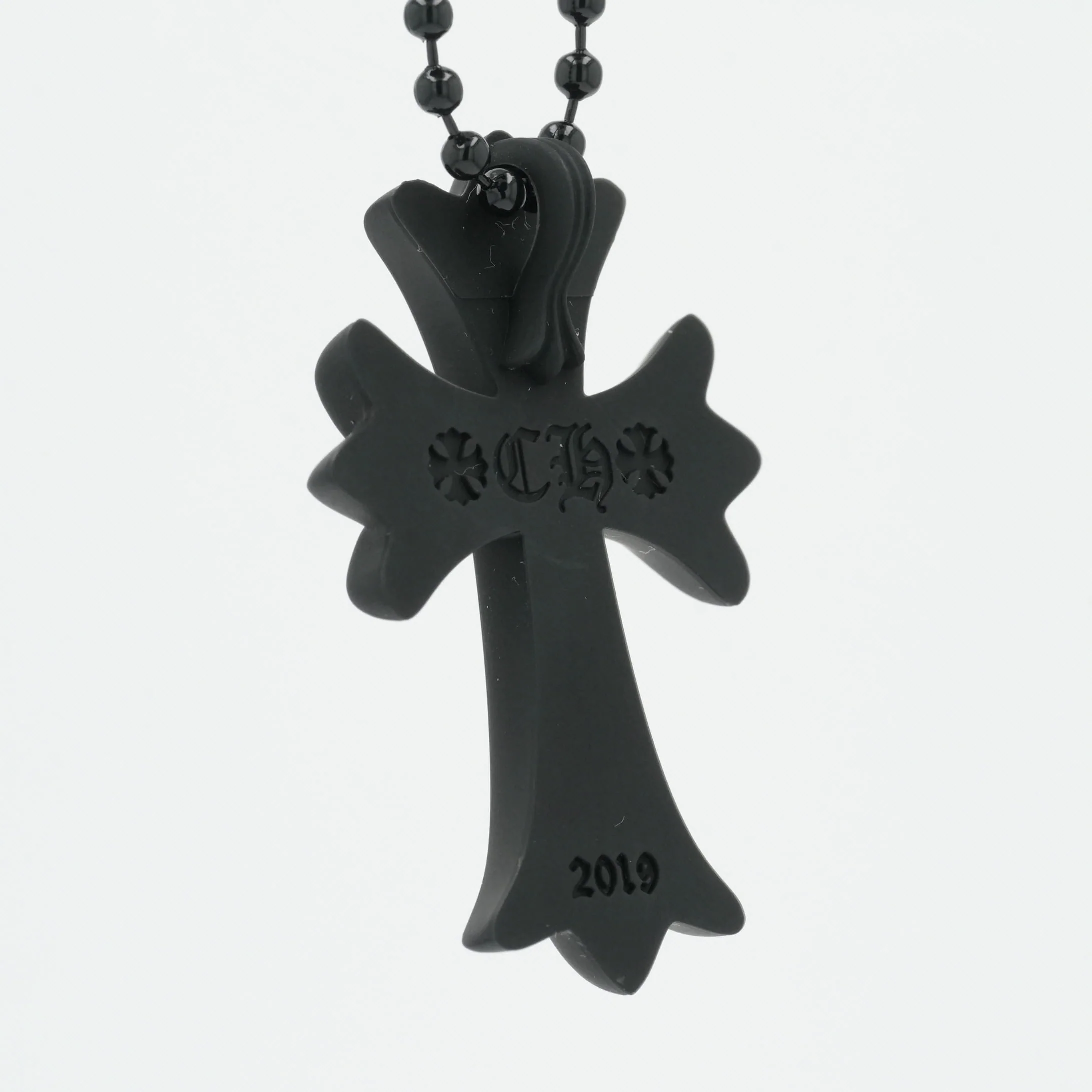 ラバースモールCHクロス RUBBER SML CH CROSS 【シリコンネックレストップ ペンダント】ブラック	インボイス付き - Image 3