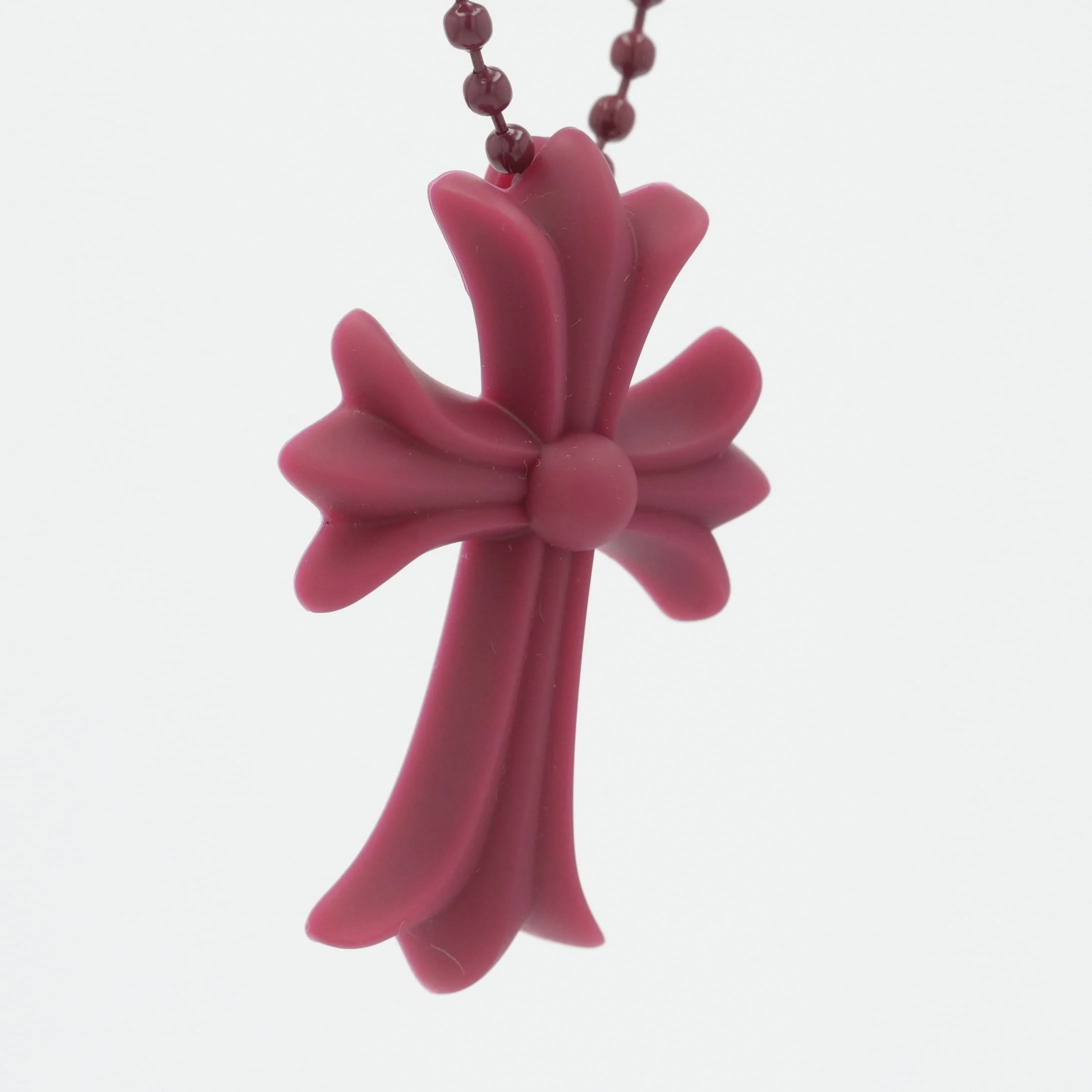 ラバースモールCHクロス RUBBER SML CH CROSS 【シリコンネックレストップ ペンダント】ボルドー	インボイス付き - Image 2