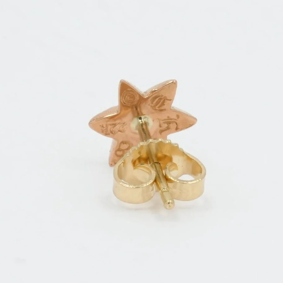 22K 6ポイントスタースタッド 1P DIA 6POINT STAR STUD【ゴールドピアス ダイヤモンド】 - Image 3