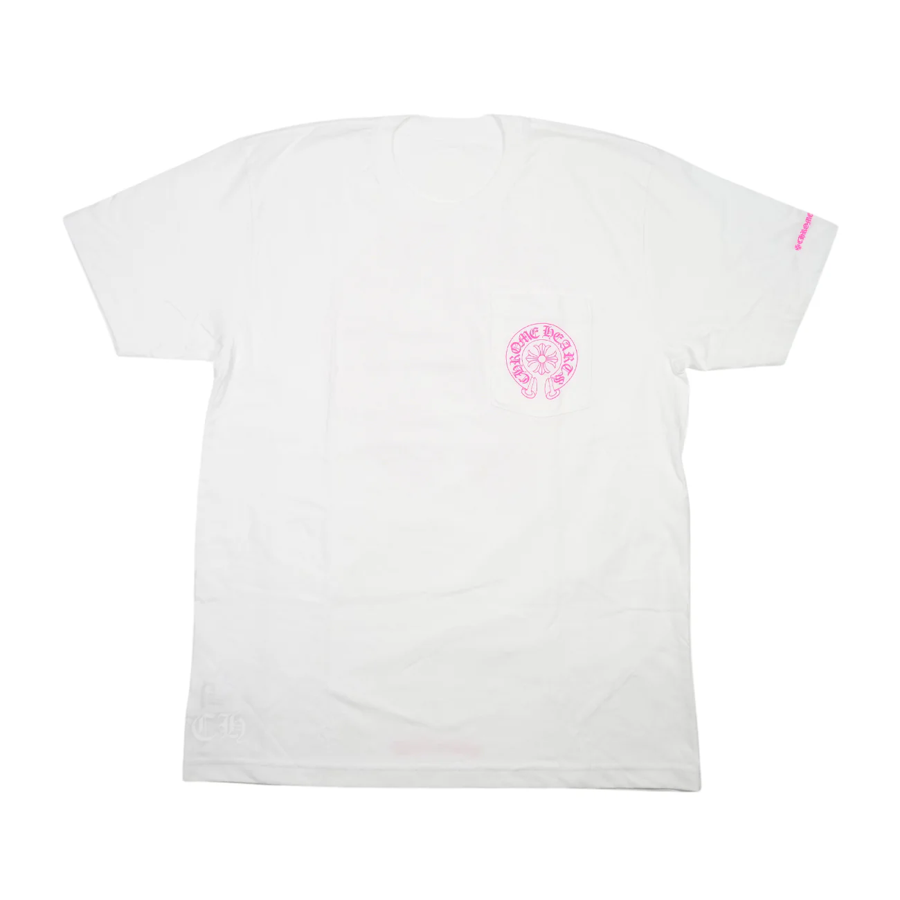 ホースシューバックプリント 【Tシャツ】【ホワイト×ピンク】【新品】 SIZE:XL