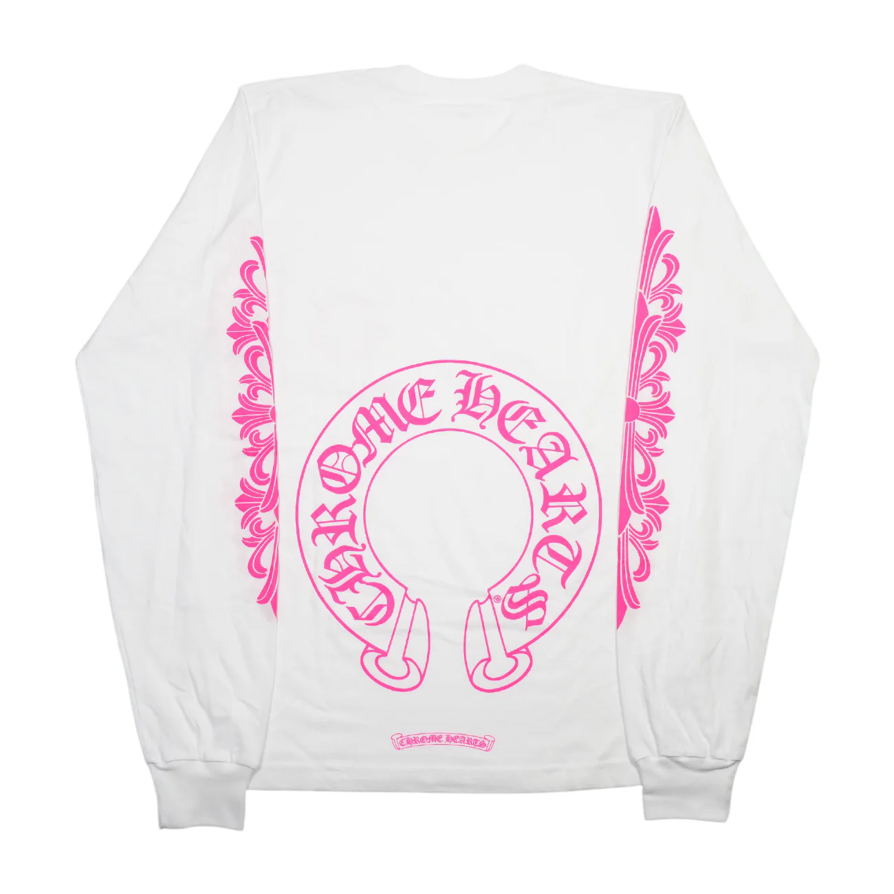 袖フローラルホースシューバックプリント 【カットソー】【ホワイト×ピンク】【新品】SIZE:L - Image 6